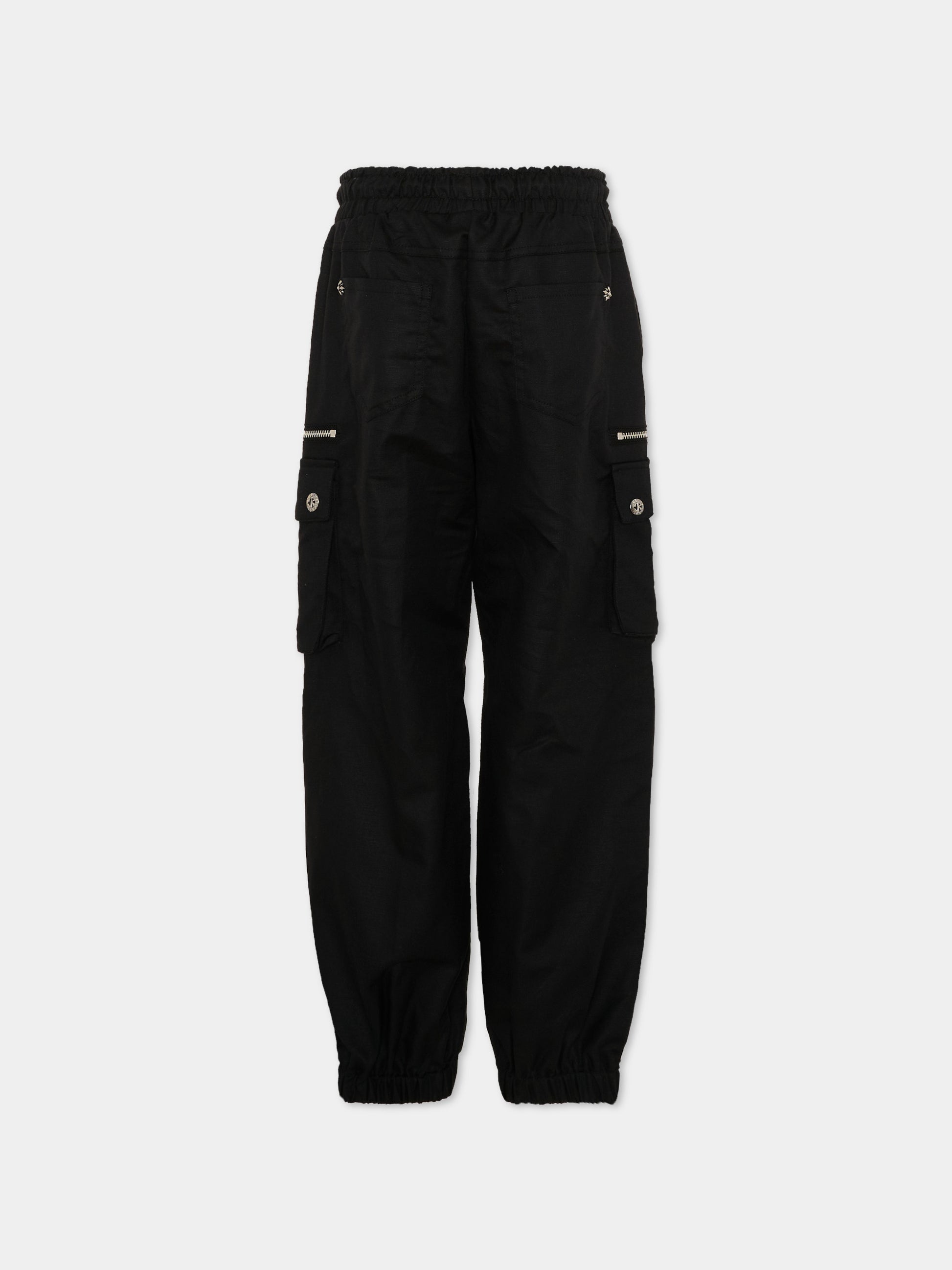 Pantaloni neri per bambino cargo,Richmond,RBP26049PA BLACK