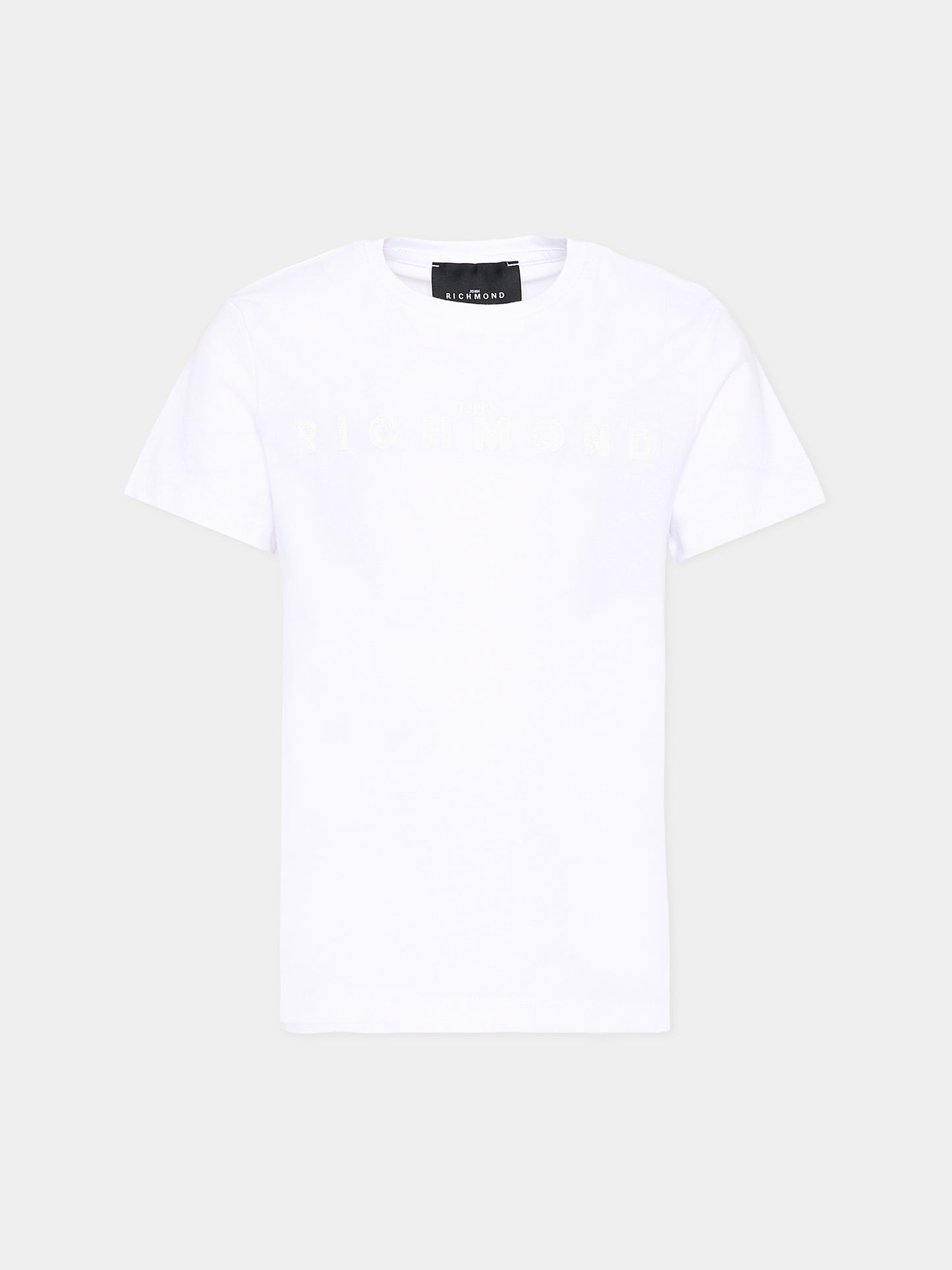 T-Shirt bianca per bambina con logo,Richmond,RGP26017TS WHITE