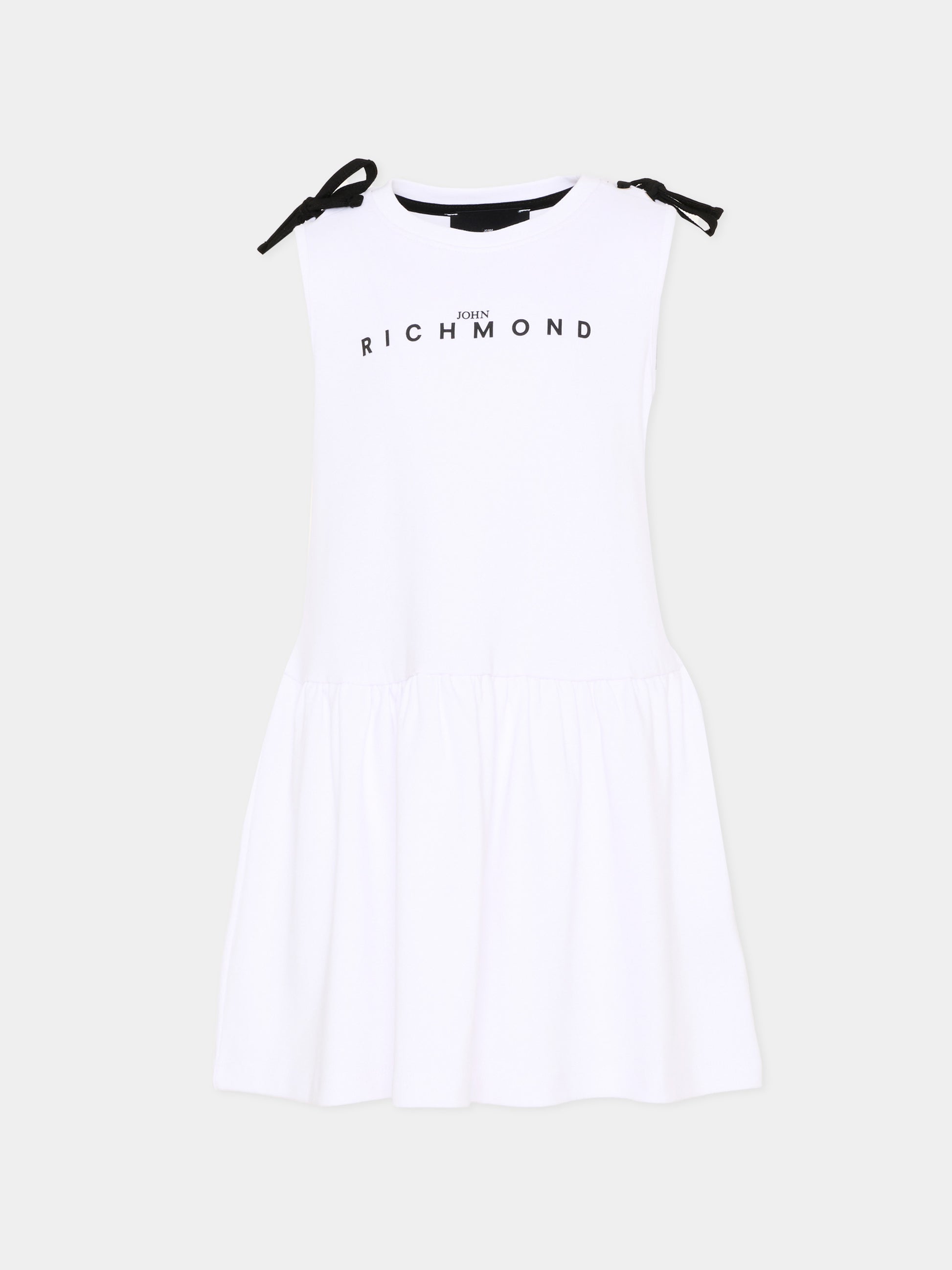 Vestito bianco per bambina con logo,Richmond,RGP26033VE WHITE