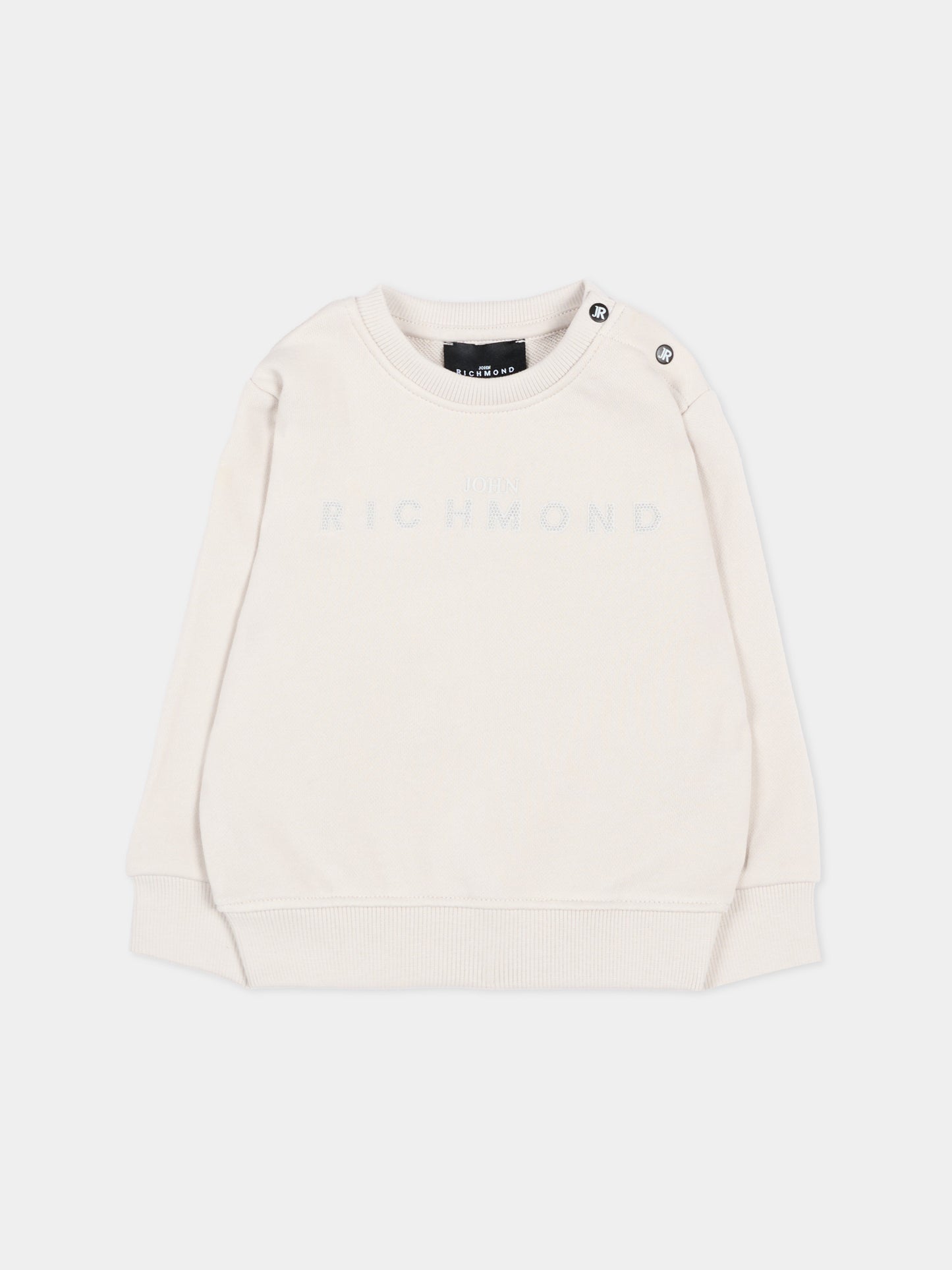 Felpa grigia per neonato con logo,Richmond,RIP26001FE BLUE VAPOR