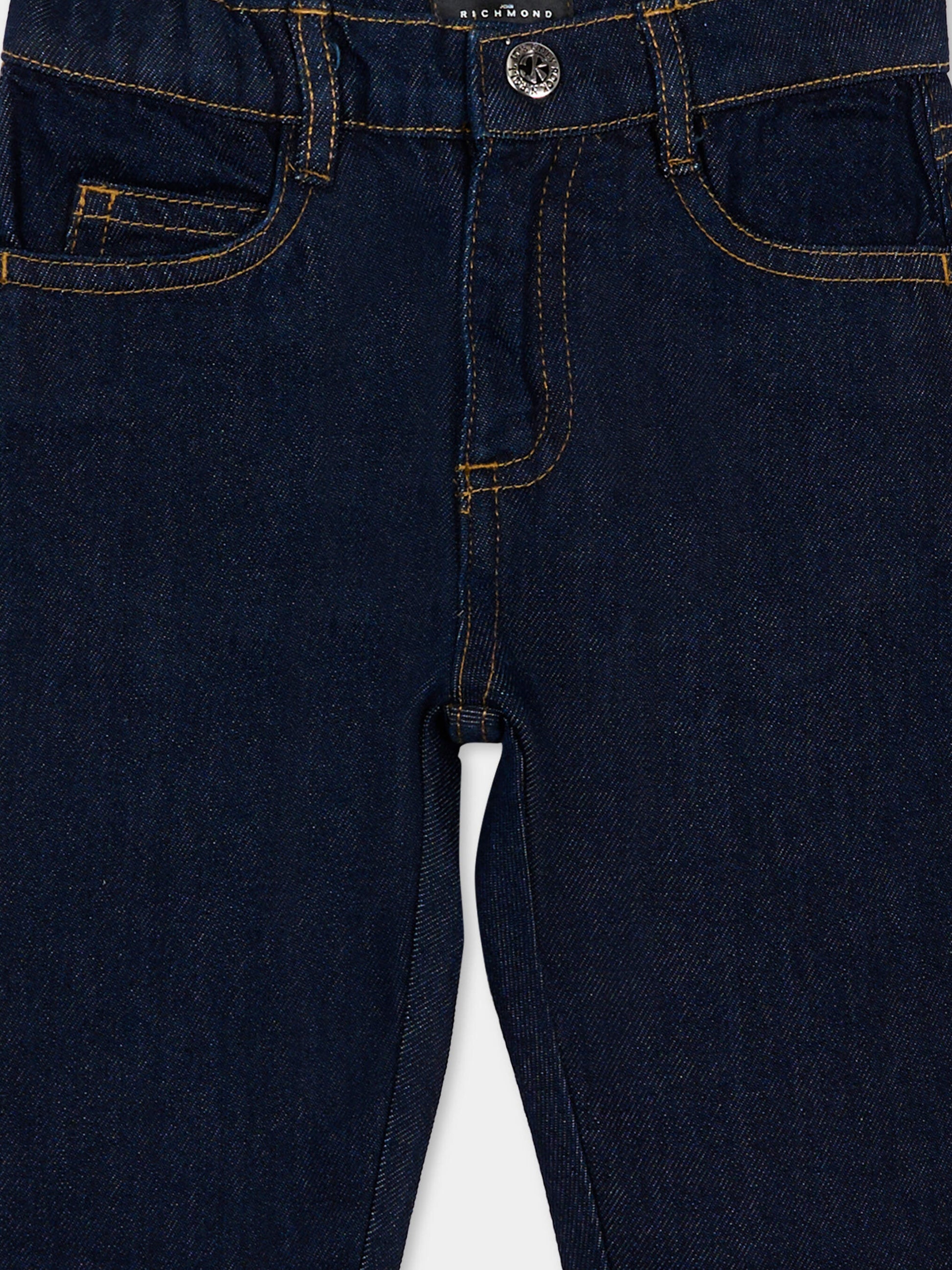 Jeans denim per neonati con logo,Richmond,RIP26024JE DENIM BLUE DARK