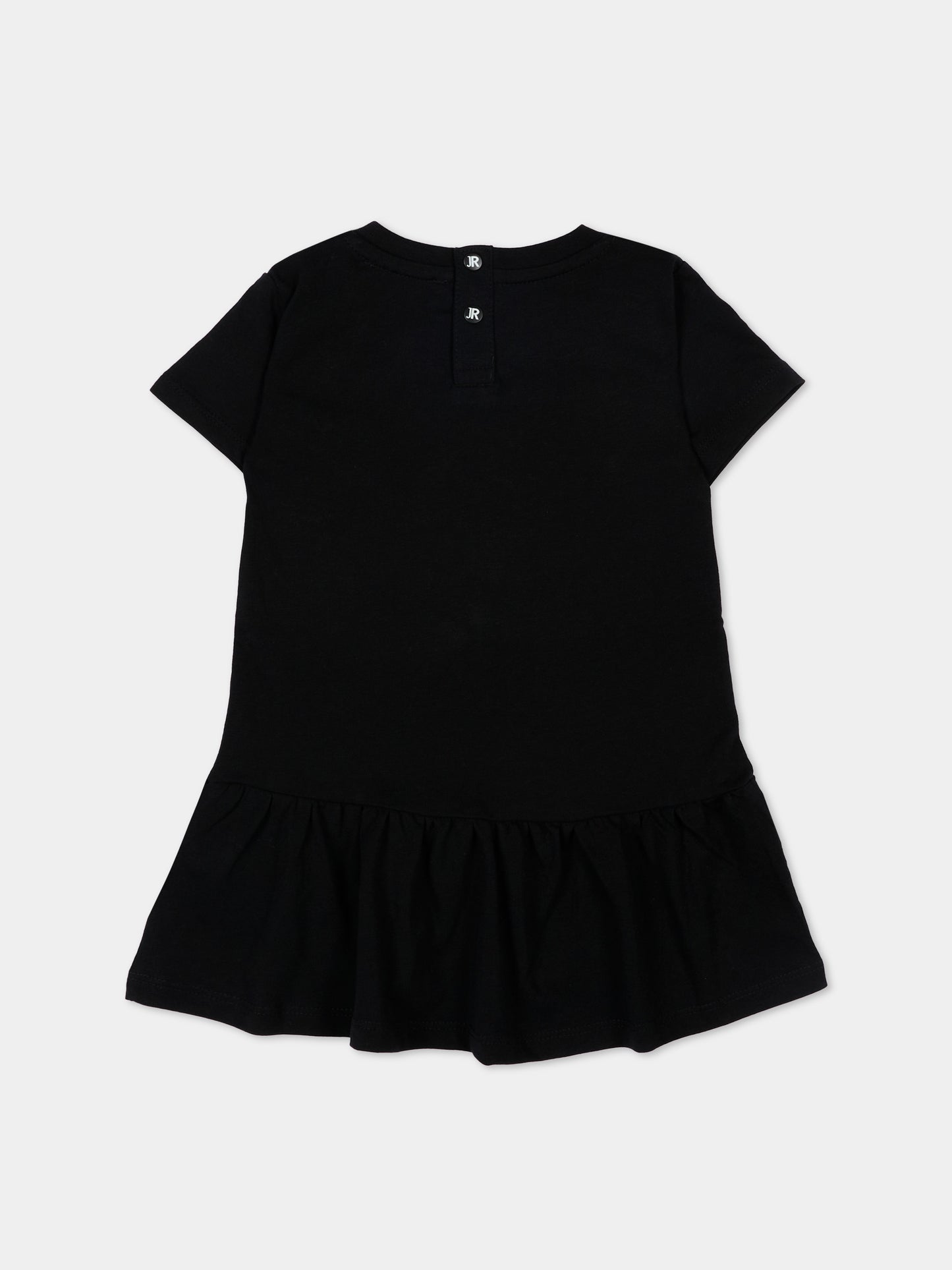 Vestito nero per neonata con logo,Richmond,RIP26034VE BLACK