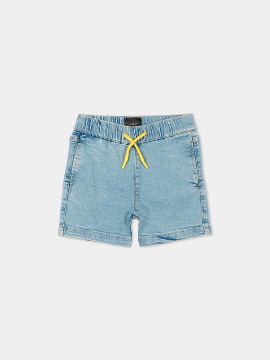 Shorts denim per neonato con ricamo,Richmond,RIP26107BE DENIM BLUE LIGHT