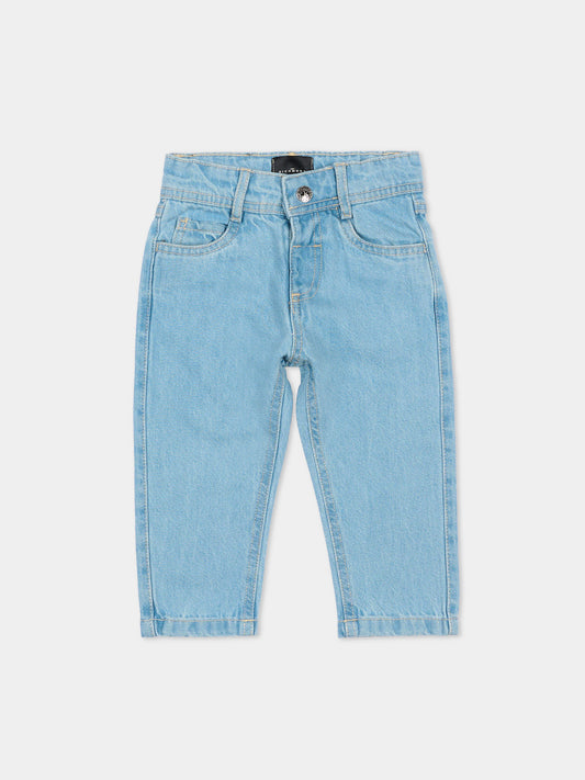 Jeans denim per neonato con maxi logo,Richmond,RIP26137JE DENIM BLUE LIGHT