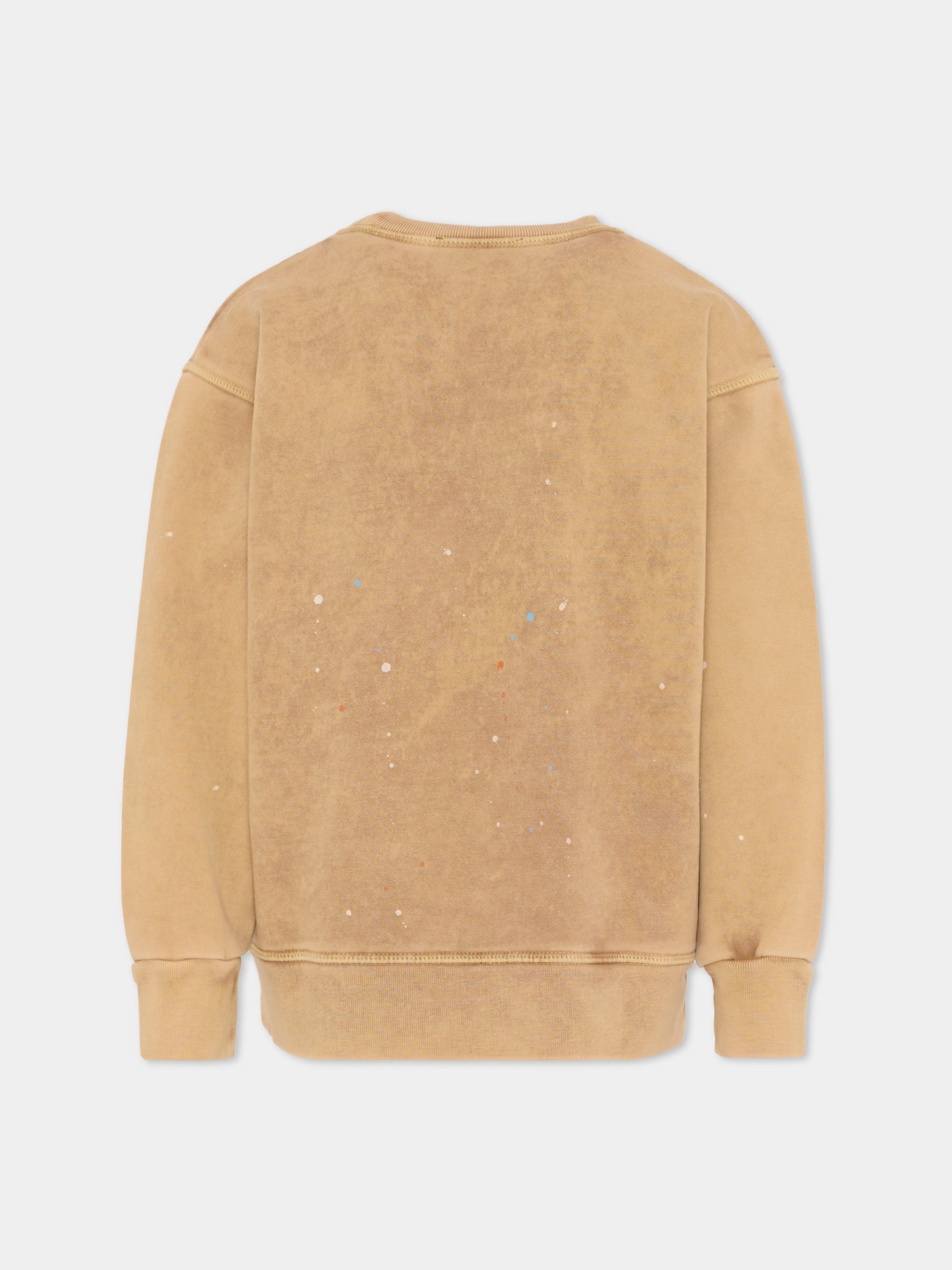 Felpa marrone per bambino con logo,Dsquared2,DQ3189 D0AG9 DQ730