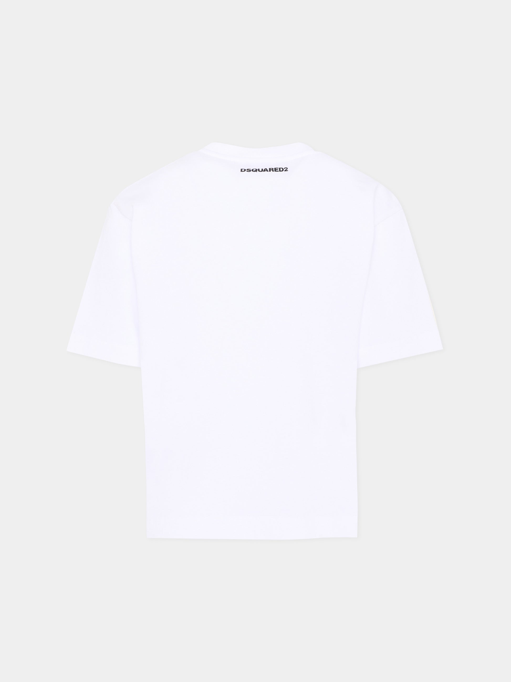 T-Shirt bianca per bambino con logo,Dsquared2,DQ3388 D0AG7 DQ100