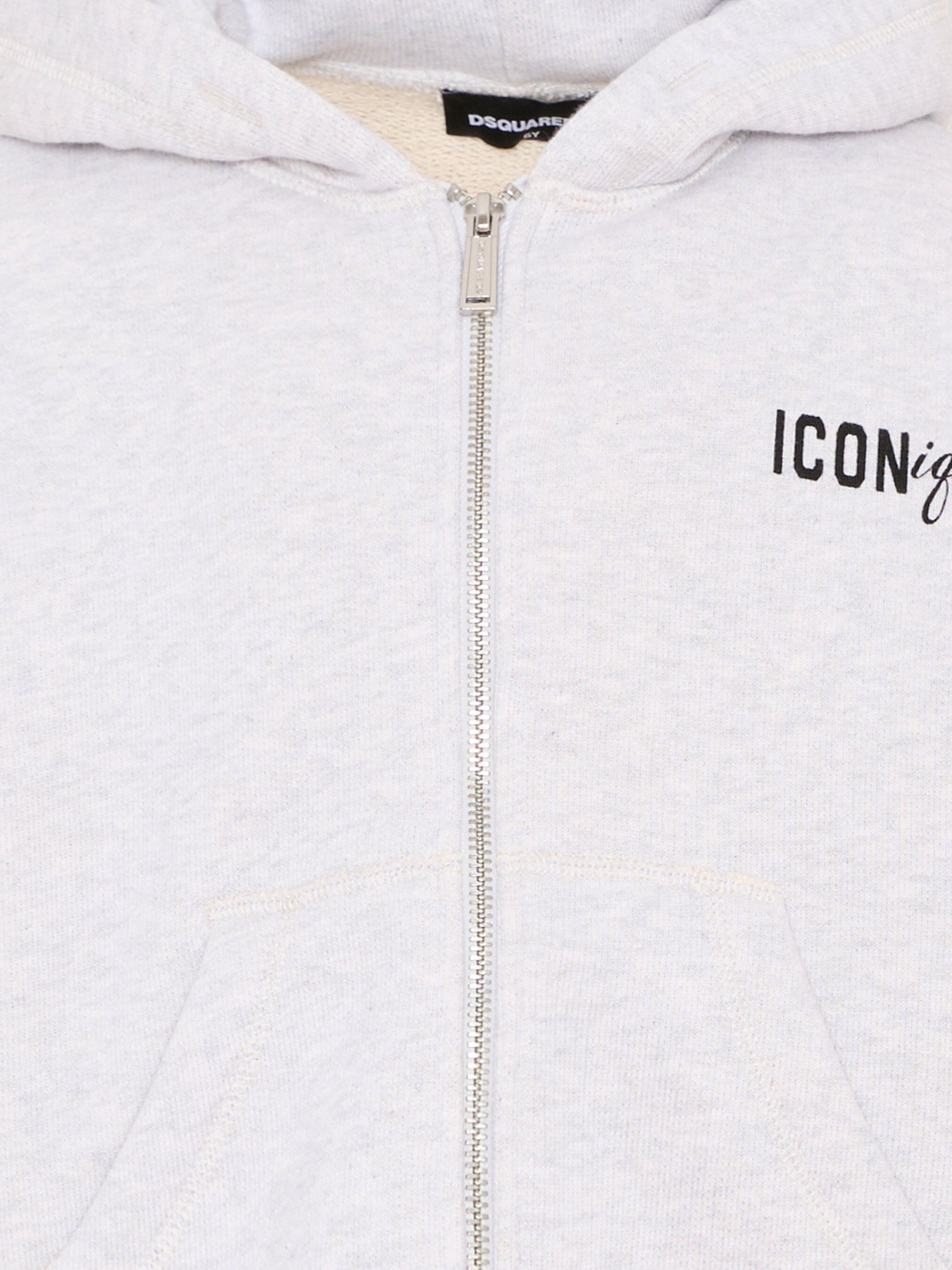 Felpa grigia per bambino stampa cappellini,Dsquared2,DQ3391 D0AGA DQ921