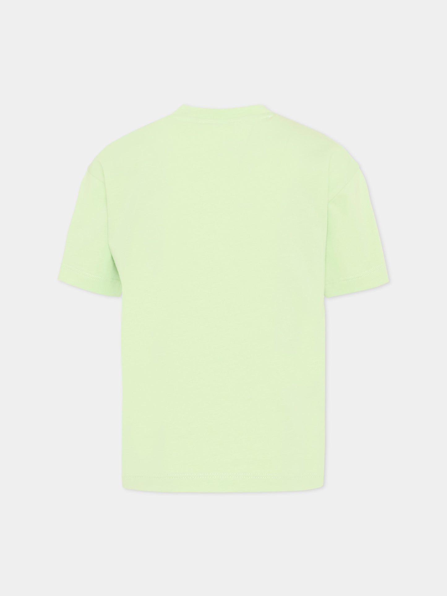 T-Shirt verde per bambino con stampa jungle,Roberto Cavalli Kids,CBP26150TS GREEN LETTUCE