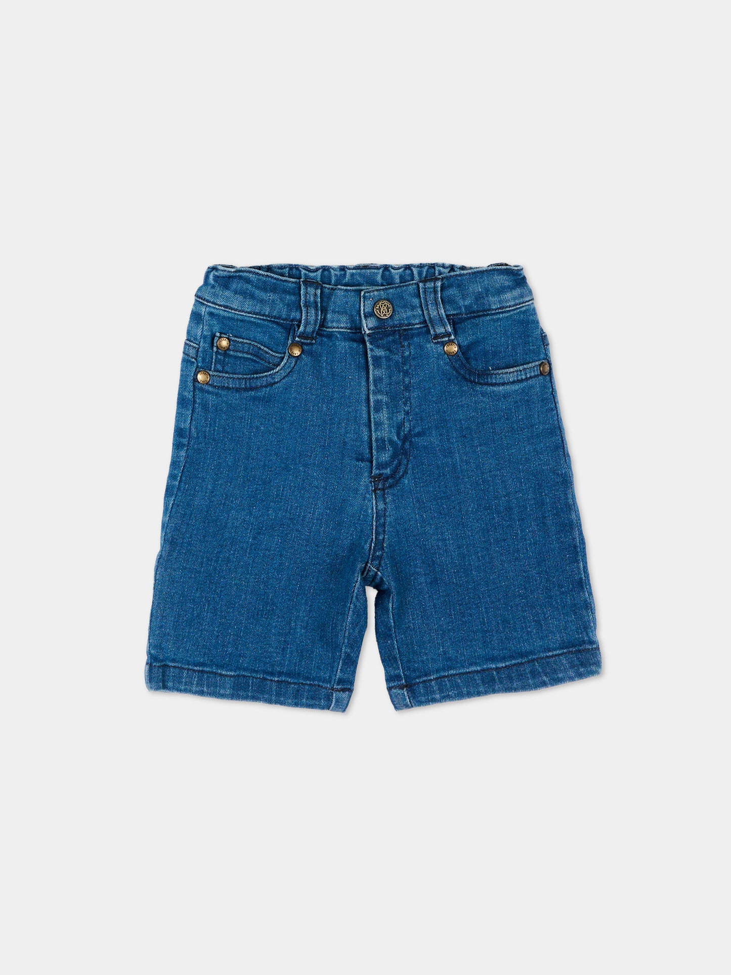 Shorts denim per neonato,Roberto Cavalli Kids,CIP26087BE DENIM BLUE LIGHT