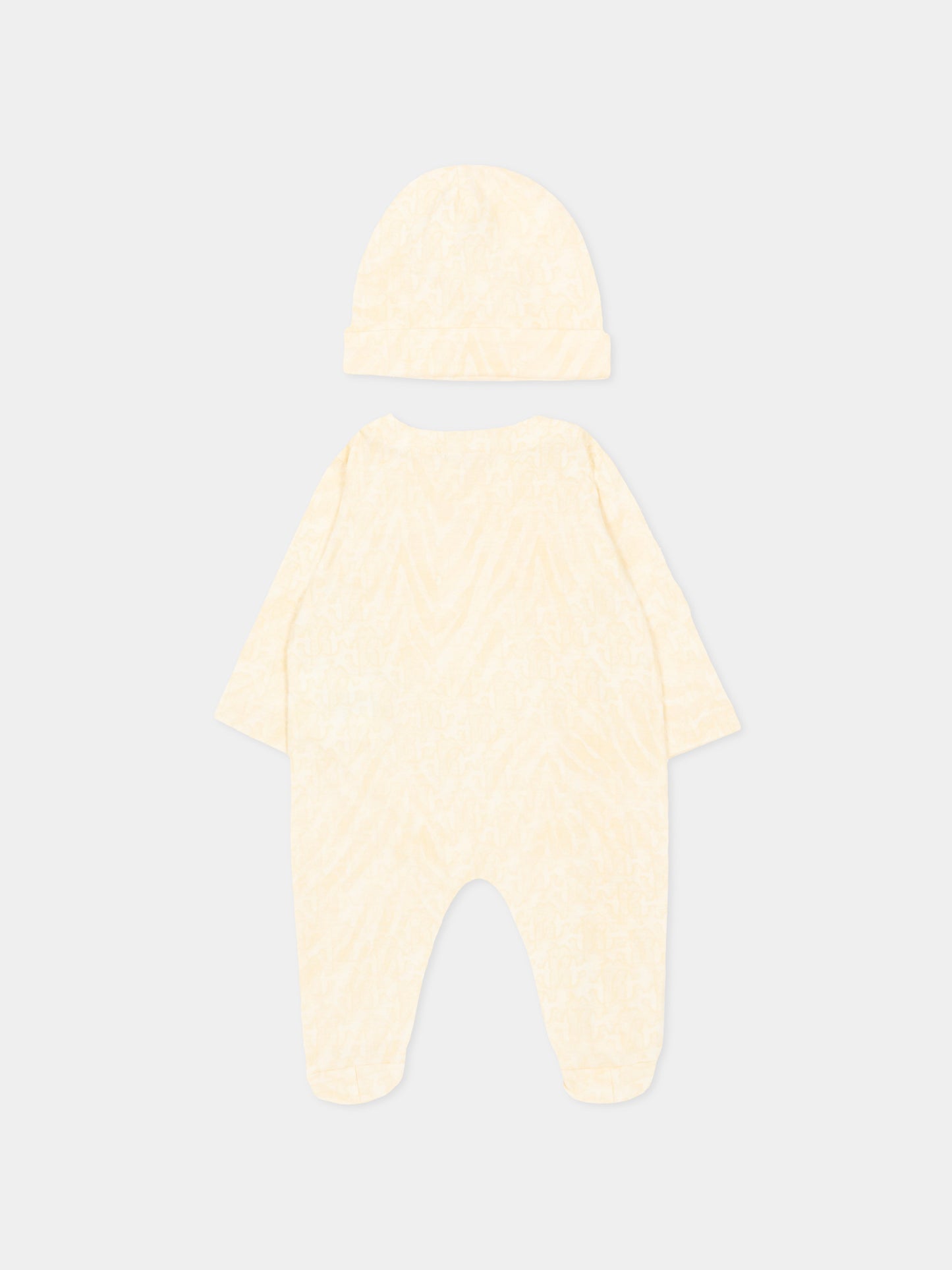 Set tutina avorio per neonati animalier,Roberto Cavalli Kids,CLP26002TU ZEBRA AVORIO