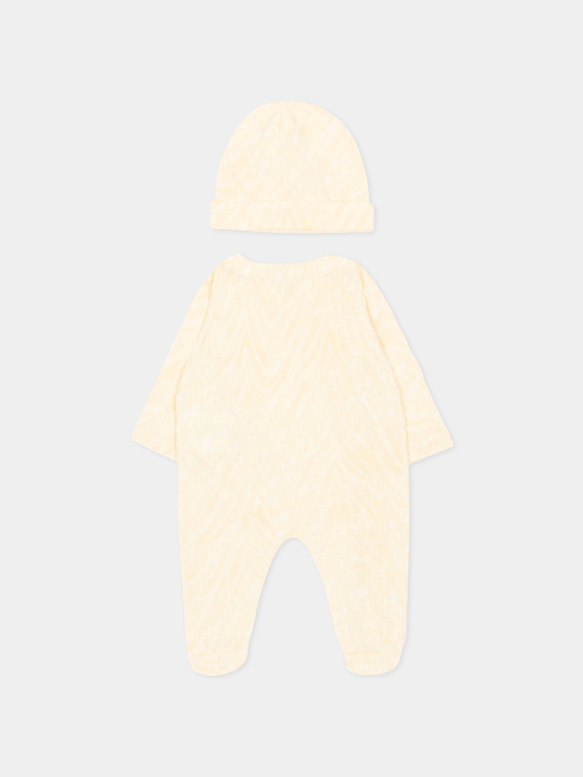 Set tutina avorio per neonati animalier,Roberto Cavalli Kids,CLP26002TU ZEBRA AVORIO