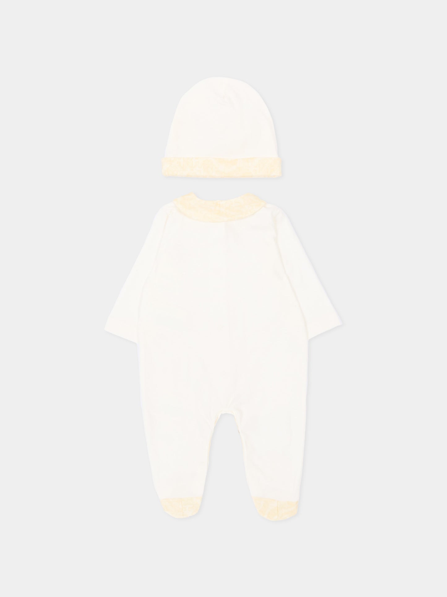 Set tutina avorio per neonati animalier,Roberto Cavalli Kids,CLP26007TU AVORIO CANNOLI CREAM