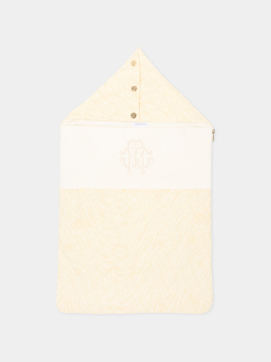 Sacco nanna avorio per neonati animalier,Roberto Cavalli Kids,CLP26012SN ZEBRA AVORIO