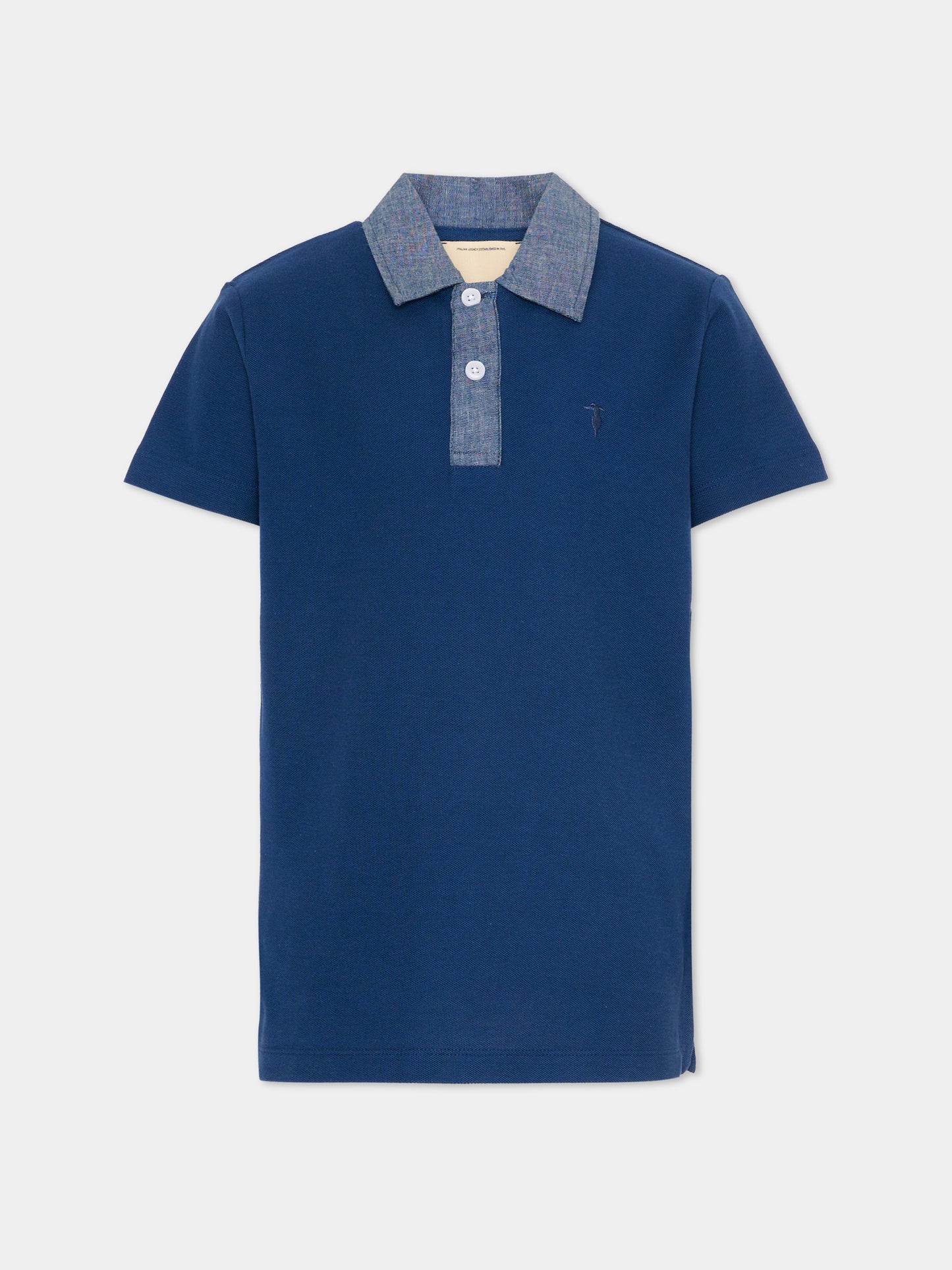 Polo blu per bambino con levriero,Trussardi Junior,TBP26037PO BLUE ESTATE