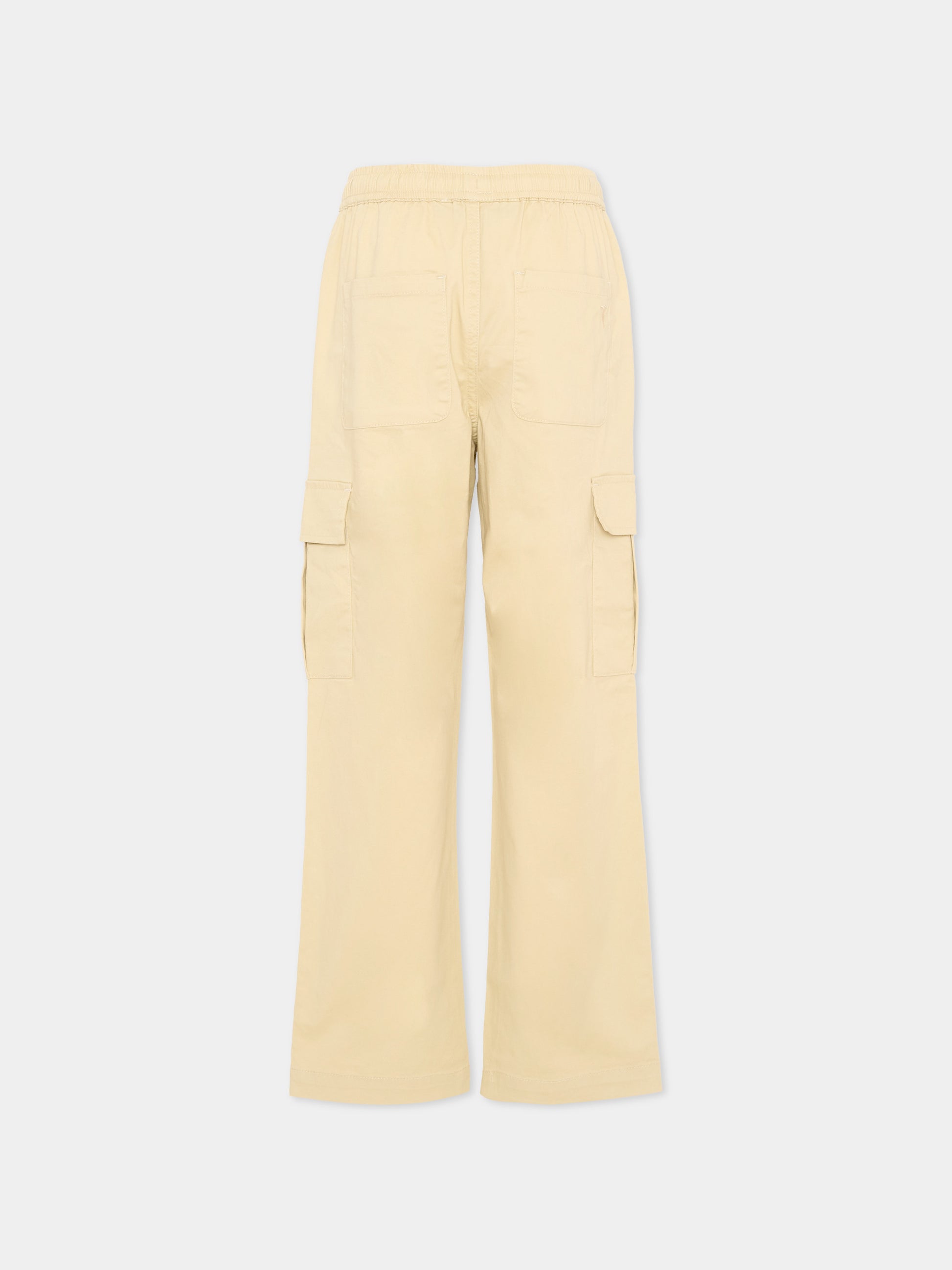 Pantaloni beige per bambino cargo,Trussardi Junior,TBP26133PA BEIGE CASTLE WALL
