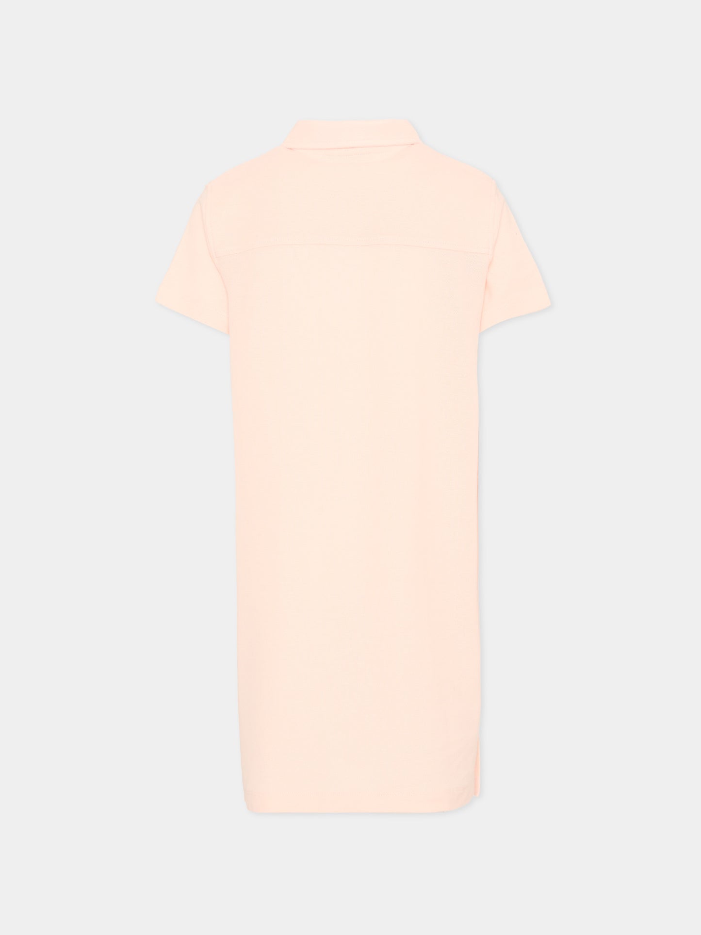 Vestito rosa polo per bambina con levriero,Trussardi Junior,TGP26006VE PINK SCALLOP SHELL