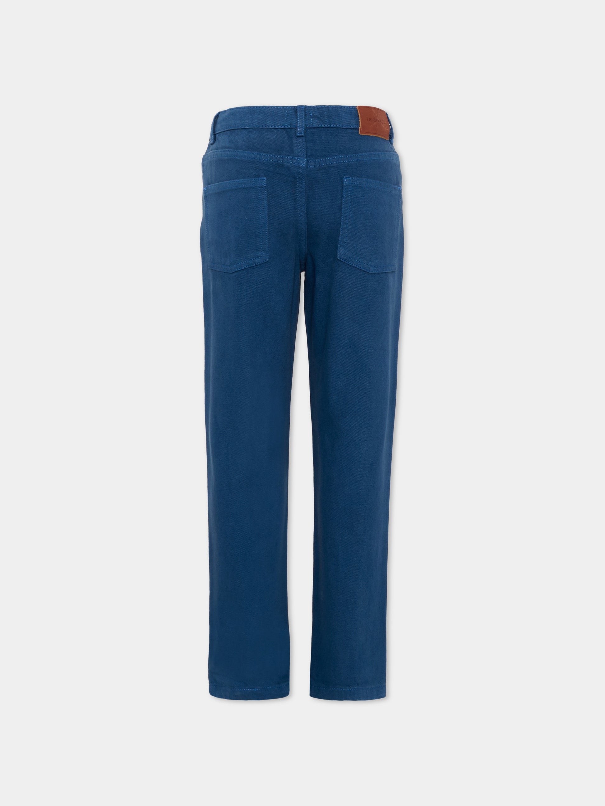 Pantaloni blu per bambino,Trussardi Junior,TIP26006PA BLUE ESTATE