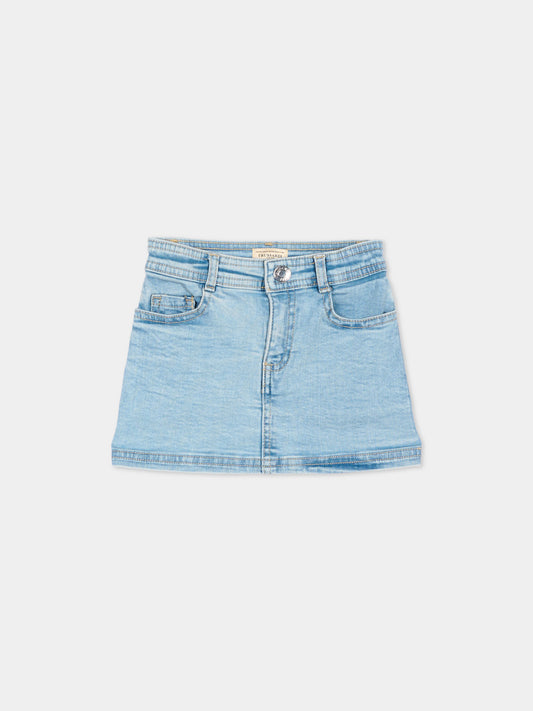 Gonna denim per neonata,Trussardi Junior,TIP26017GO DENIM BLUE LIGHT