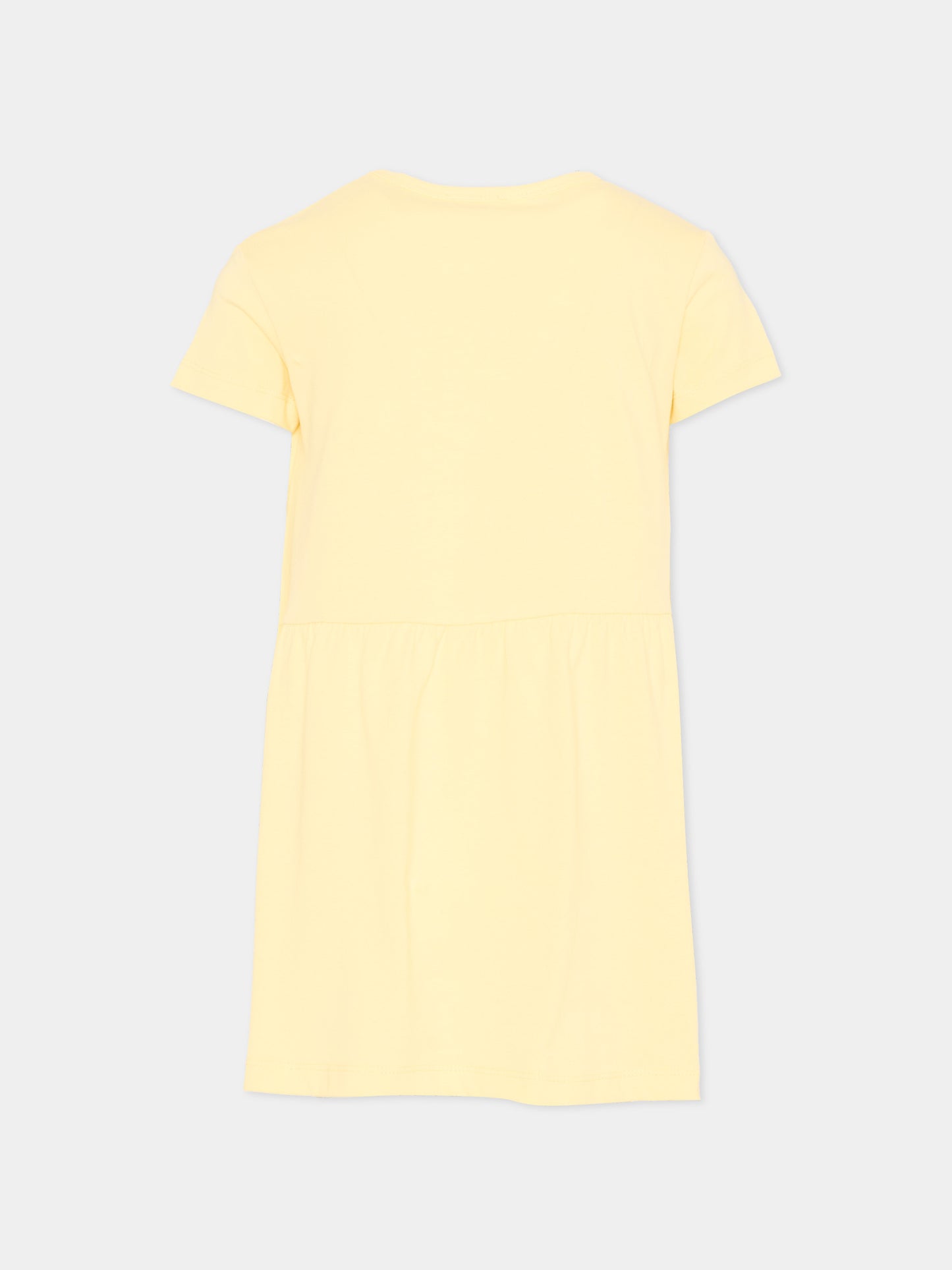 Vestito giallo per bambina con logo,Trussardi Junior,TIP26018VE YELLOW SUNLIGHT