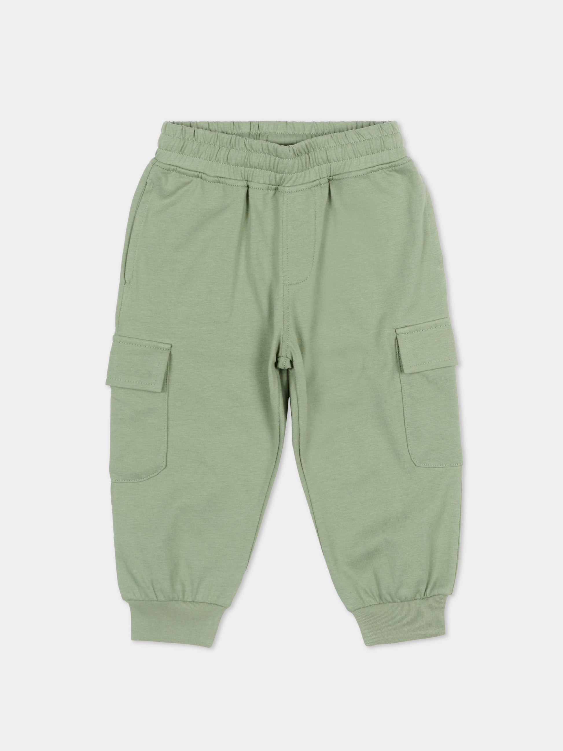 Pantaloni verdi per neonato cargo,Trussardi Junior,TIP26075PA GREEN BASIL