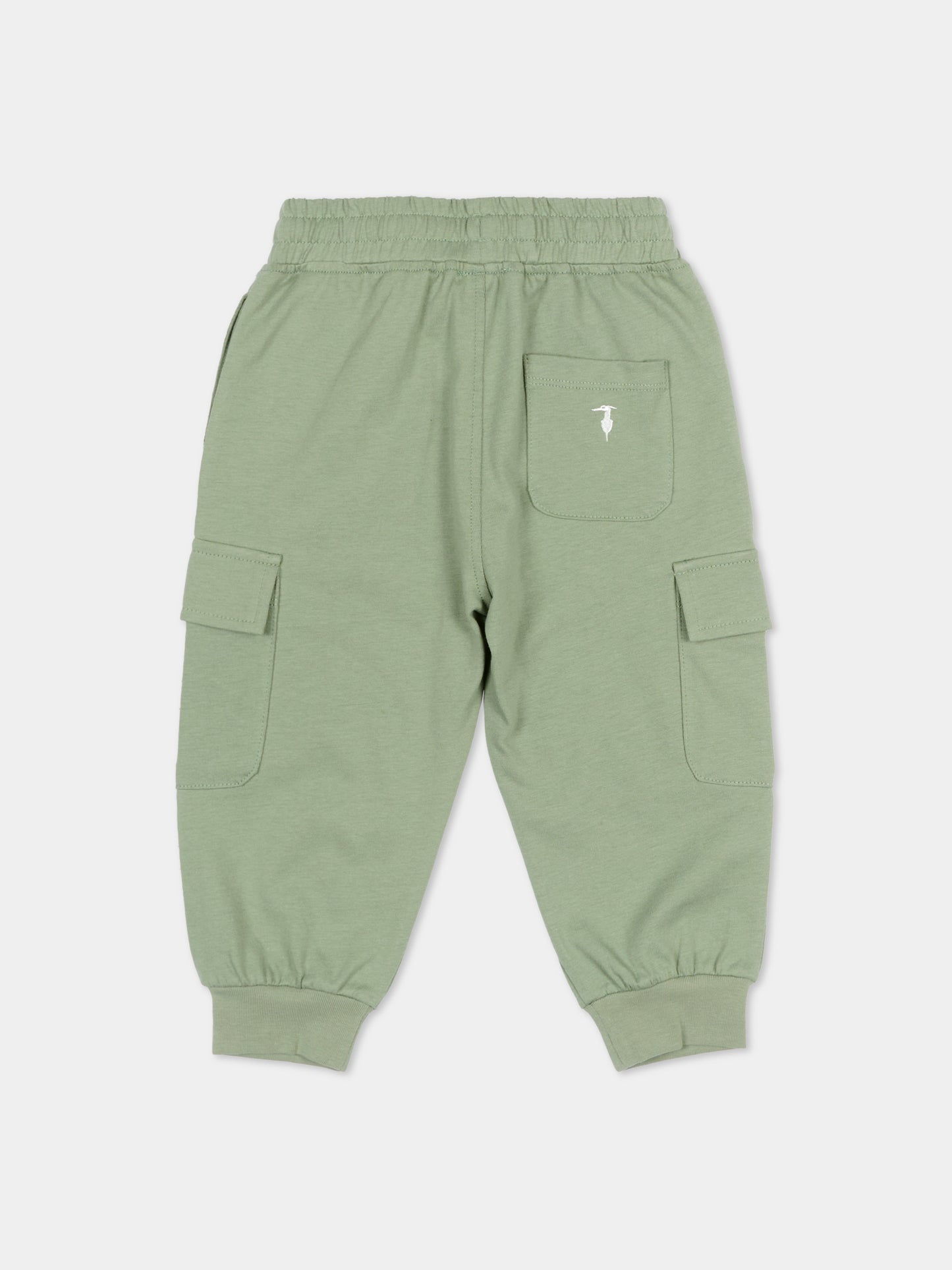Pantaloni verdi per neonato cargo,Trussardi Junior,TIP26075PA GREEN BASIL