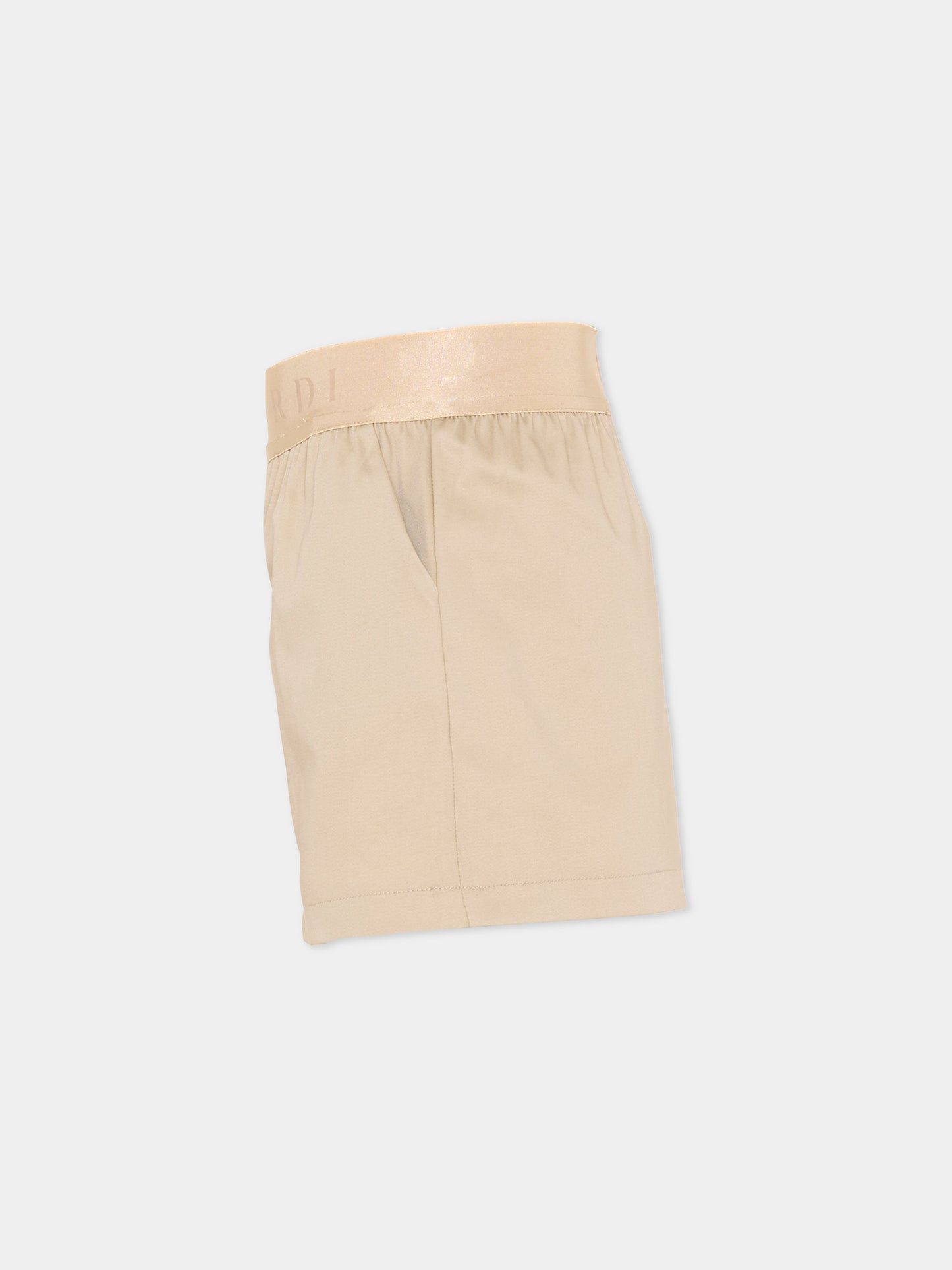 Gonna beige per bambina con logo,Trussardi Junior,TIP26115GO BROWN INCENSE