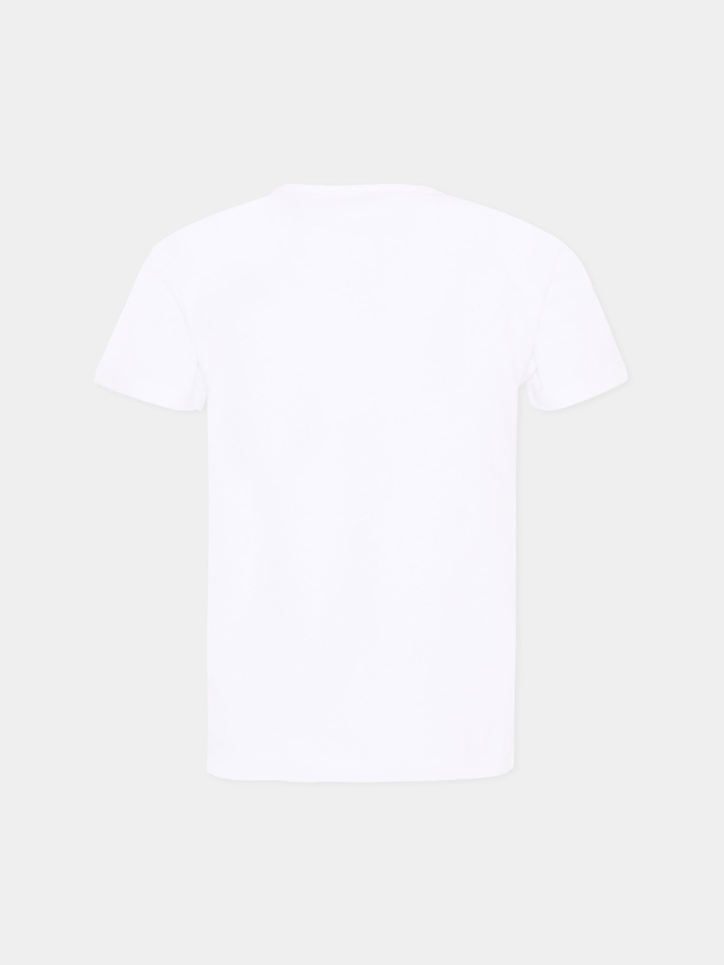 T-shirt bianca per bambina con logo,Trussardi Junior,TIP26134TS WHITE