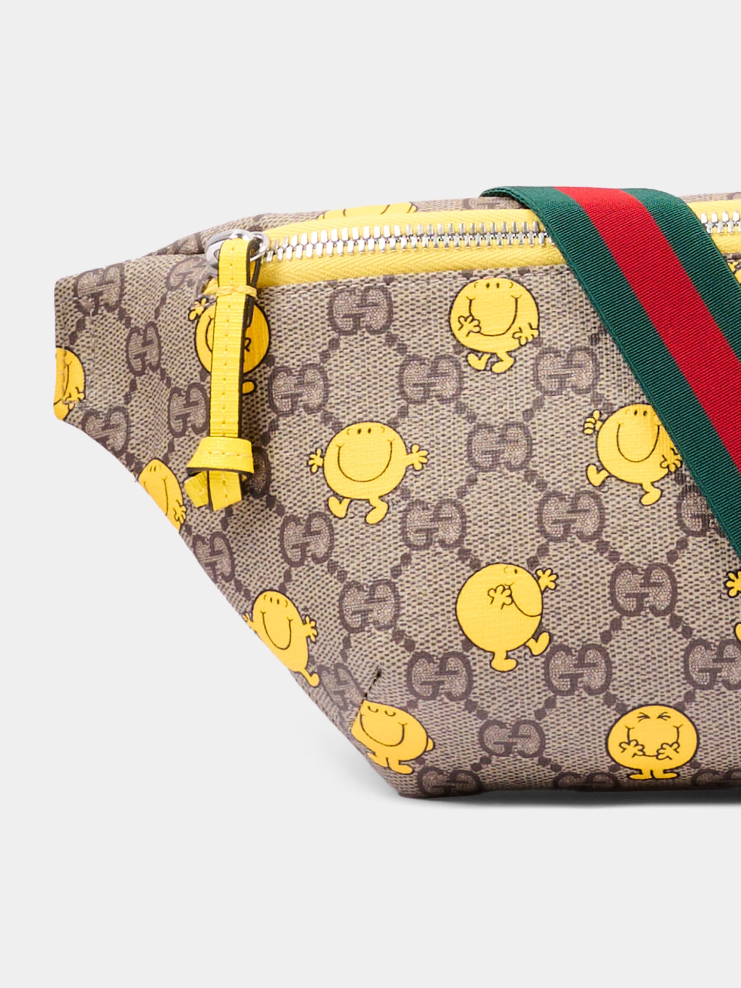 Marsupio marrone per bambini con Mr. Happy,Gucci Kids,502095 FAFN 58456
