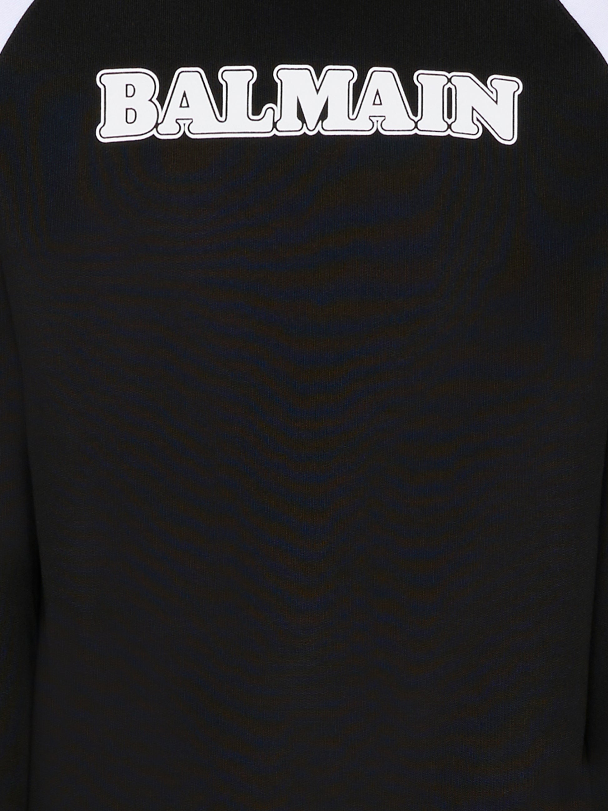 Felpa nera per bambini con logo,Balmain Kids,BU4Q00 Z1869 930BC