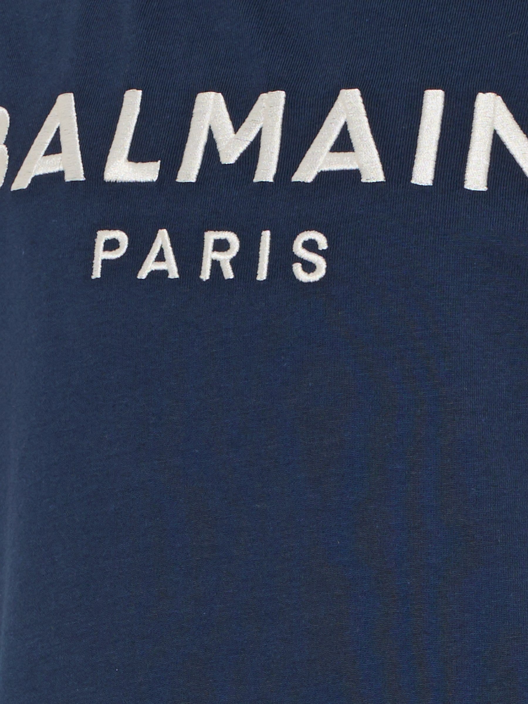 T-shirt blu da bambina con logo,Balmain Kids,BU8A11 Z1751 649BC