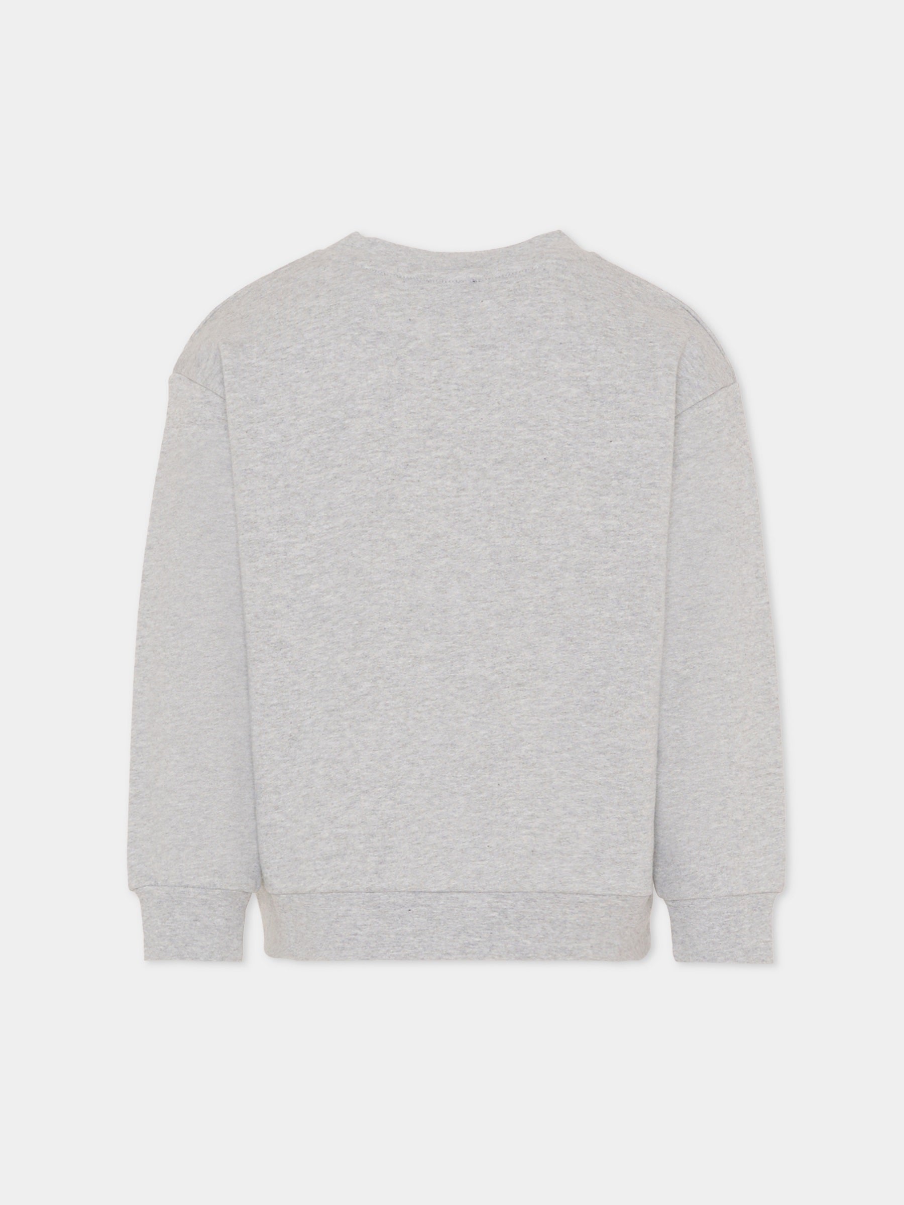 Felpa grigia per bambino con logo,Fay Kids,FU4P40 Z1178 800