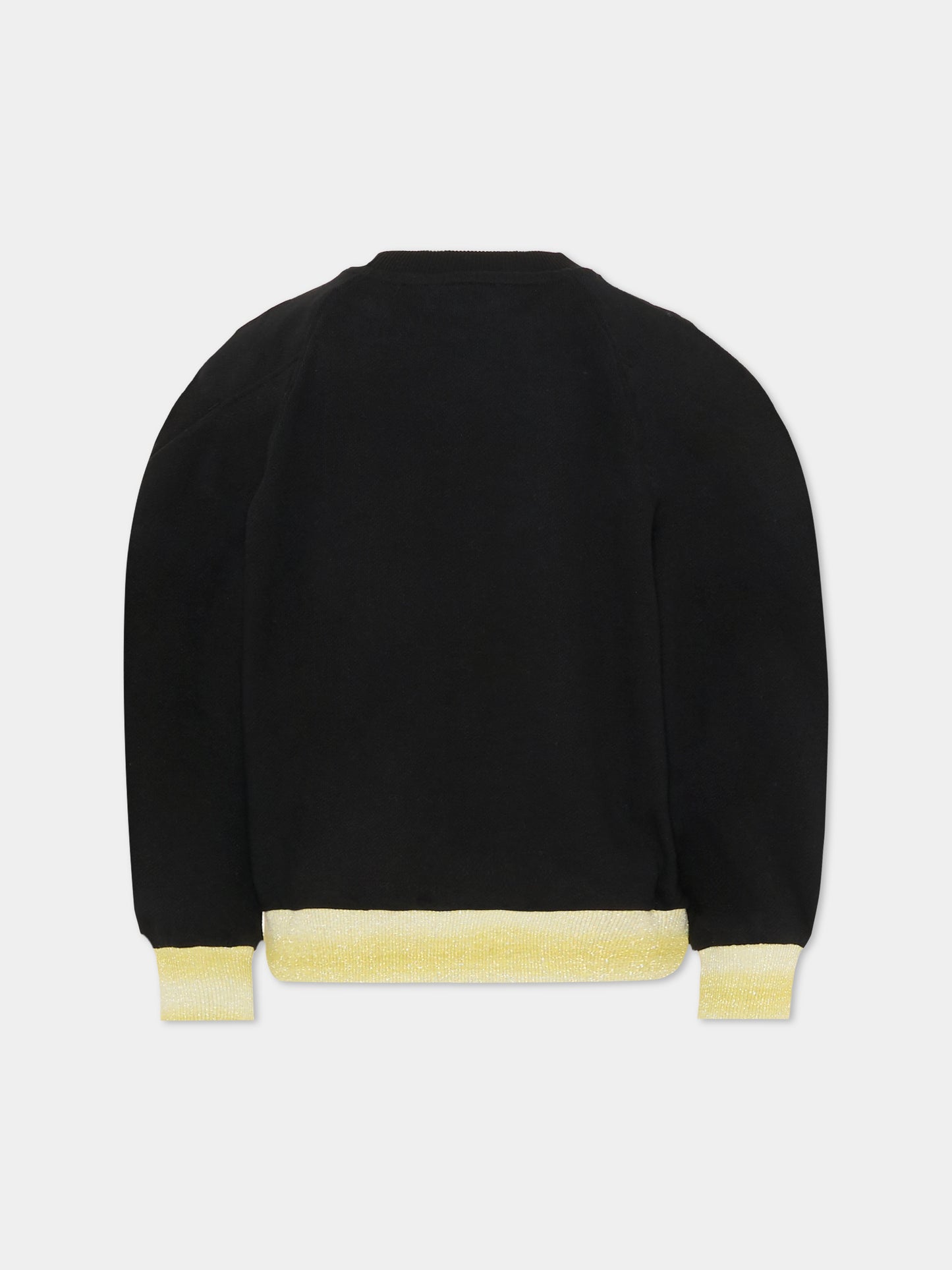 Felpa nera per bambina con logo multicolor,Missoni,MU4A30 F0061 930