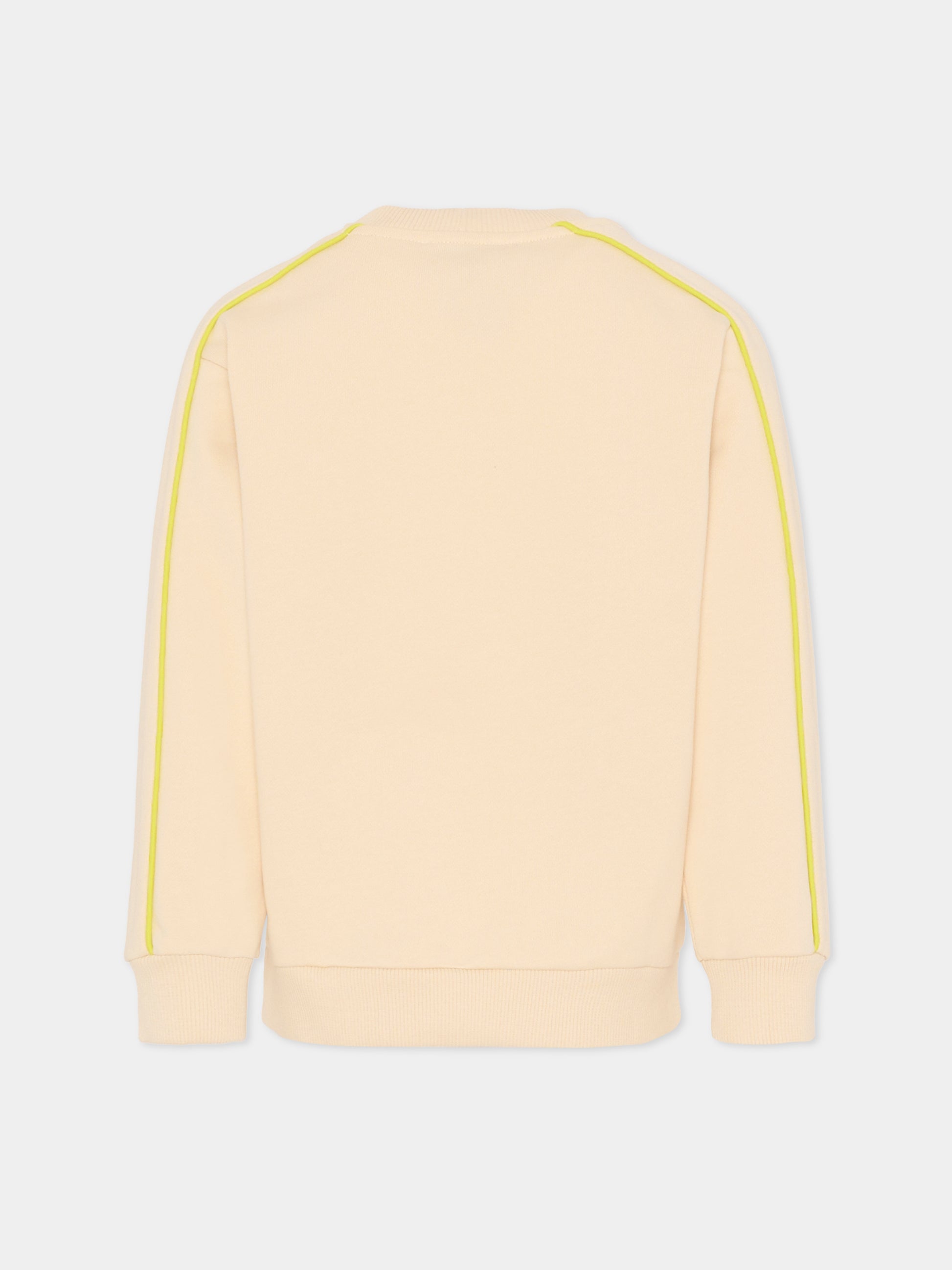 Felpa beige per bambini con logo,Missoni,MU4P20 Z0081 165VE