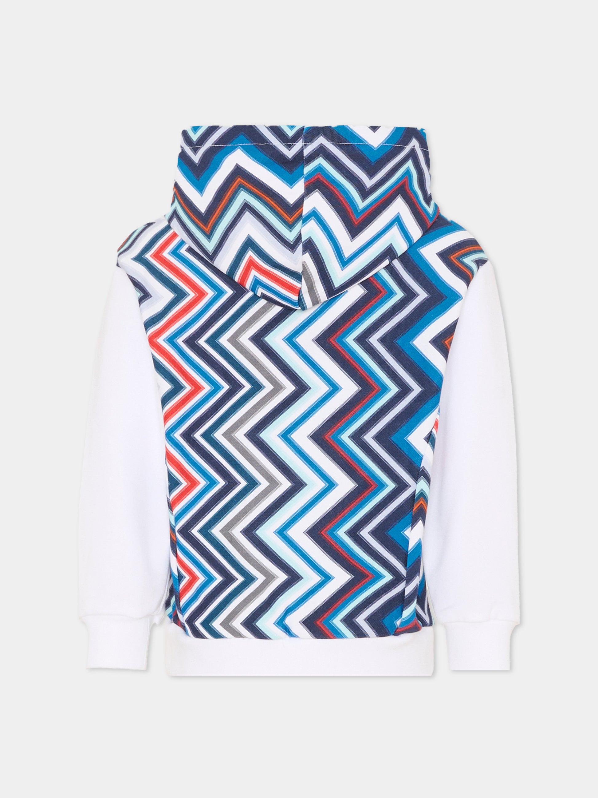 Felpa bianca per bambini con logo,Missoni,MU4P80 F0061 100MC