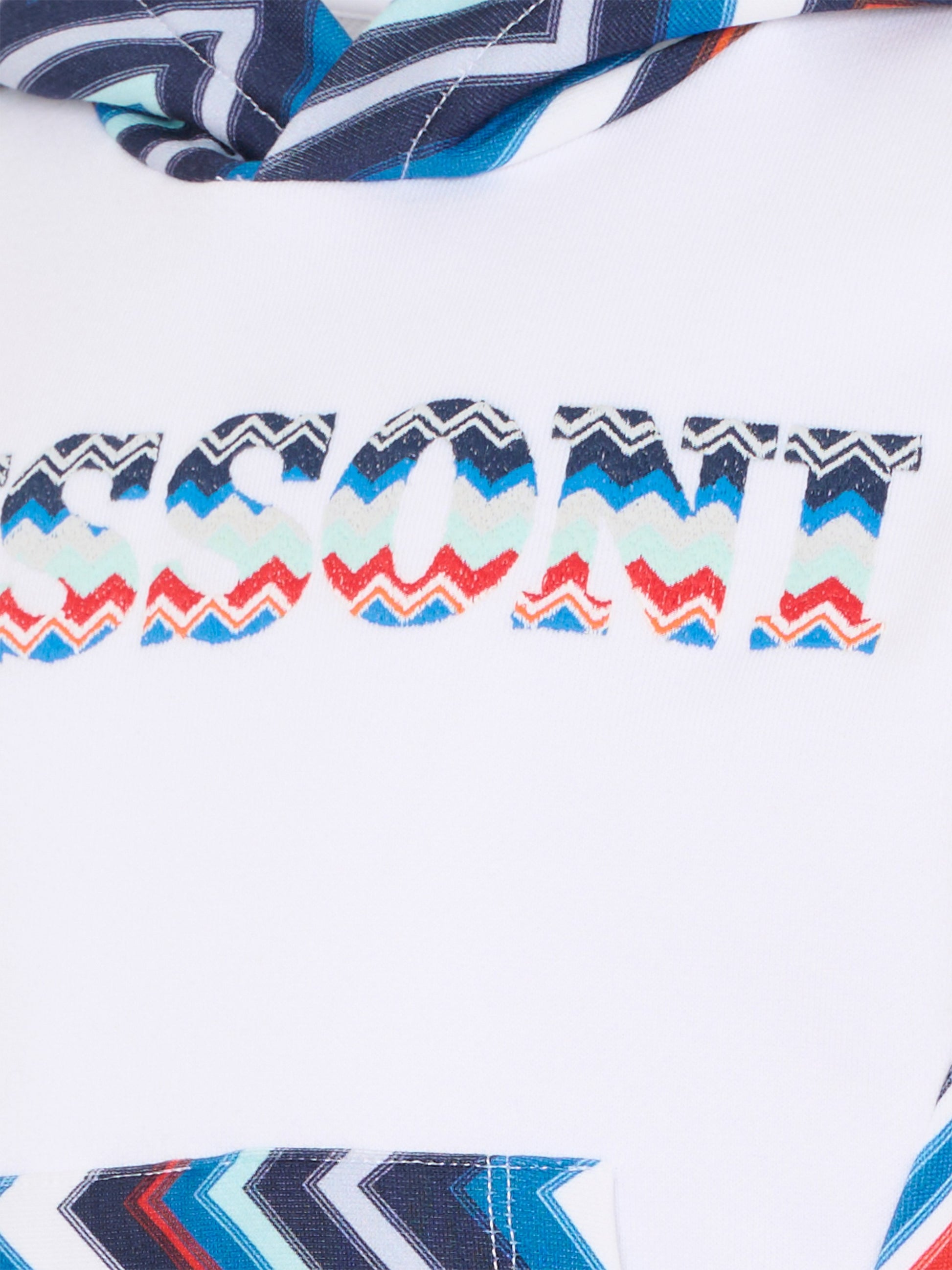 Felpa bianca per bambini con logo,Missoni,MU4P80 F0061 100MC