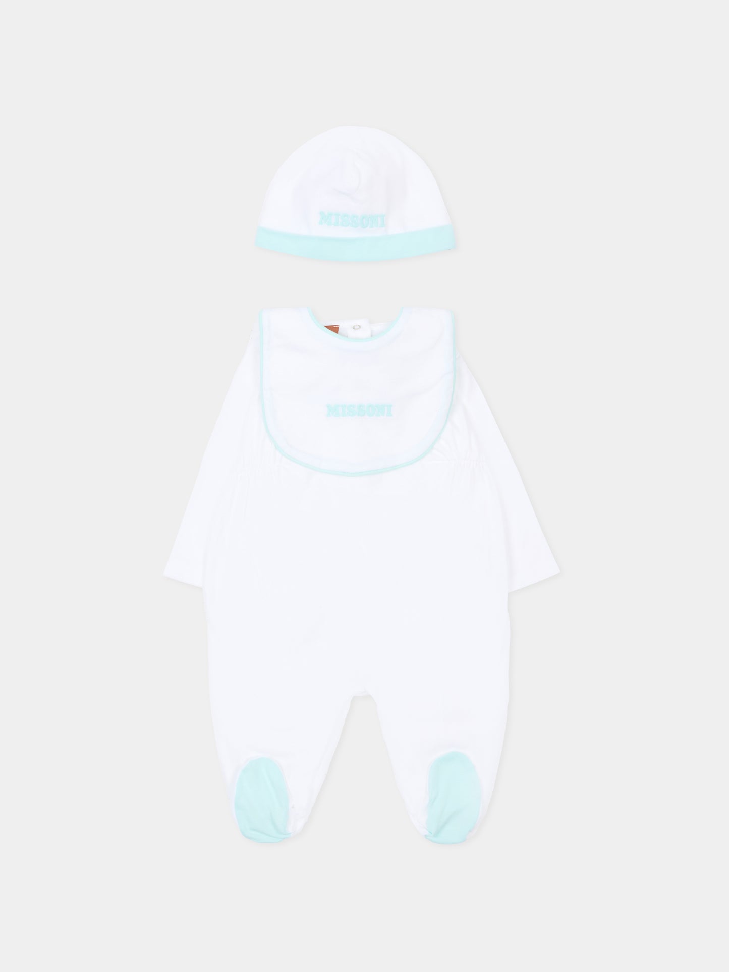 Set bianco per naontao con logo,Missoni,MUB500 J0177 100CE