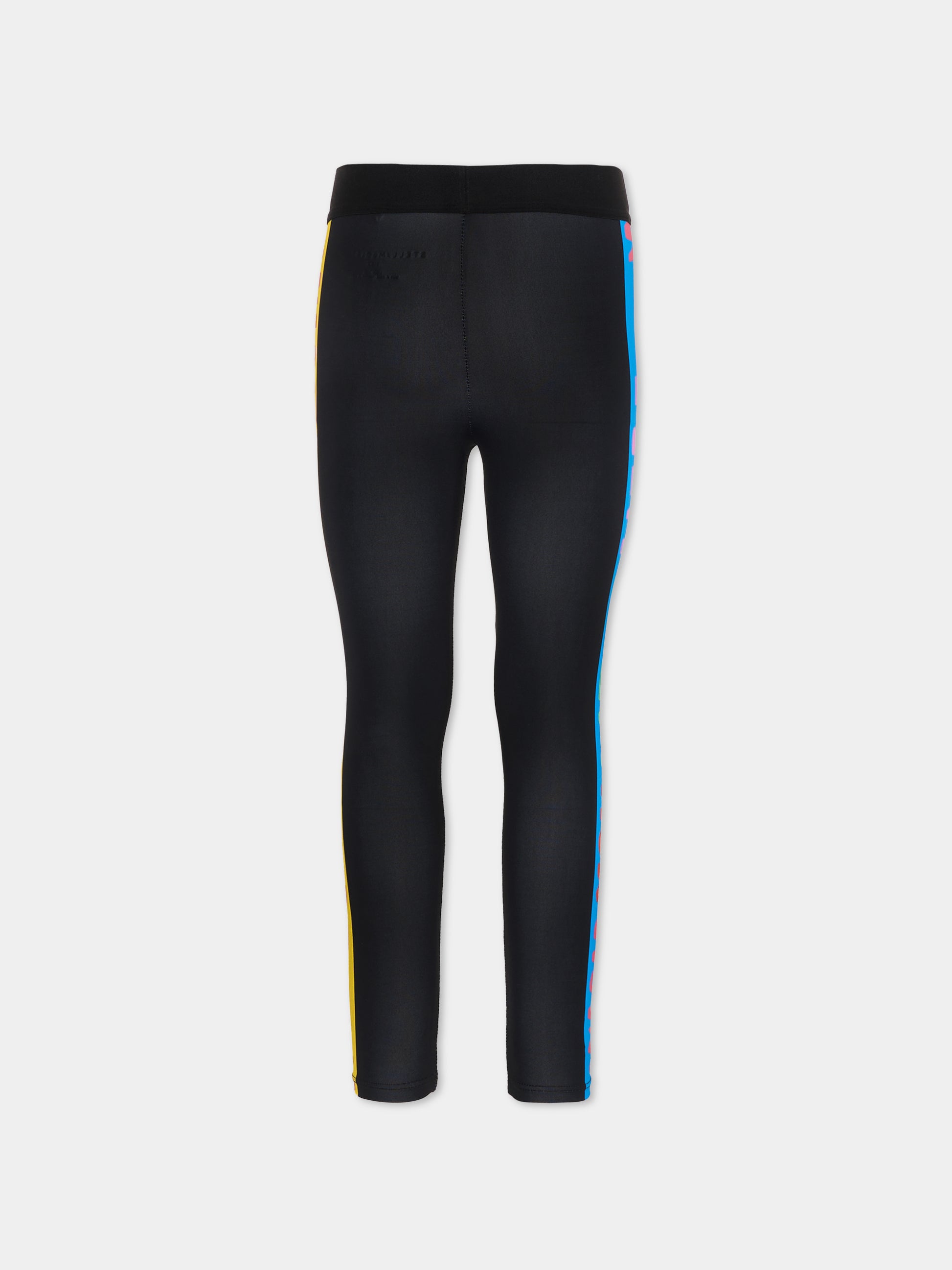 Leggings neri per bambina con logo,Stella Mccartney Kids,TU6A90 Z0157 930
