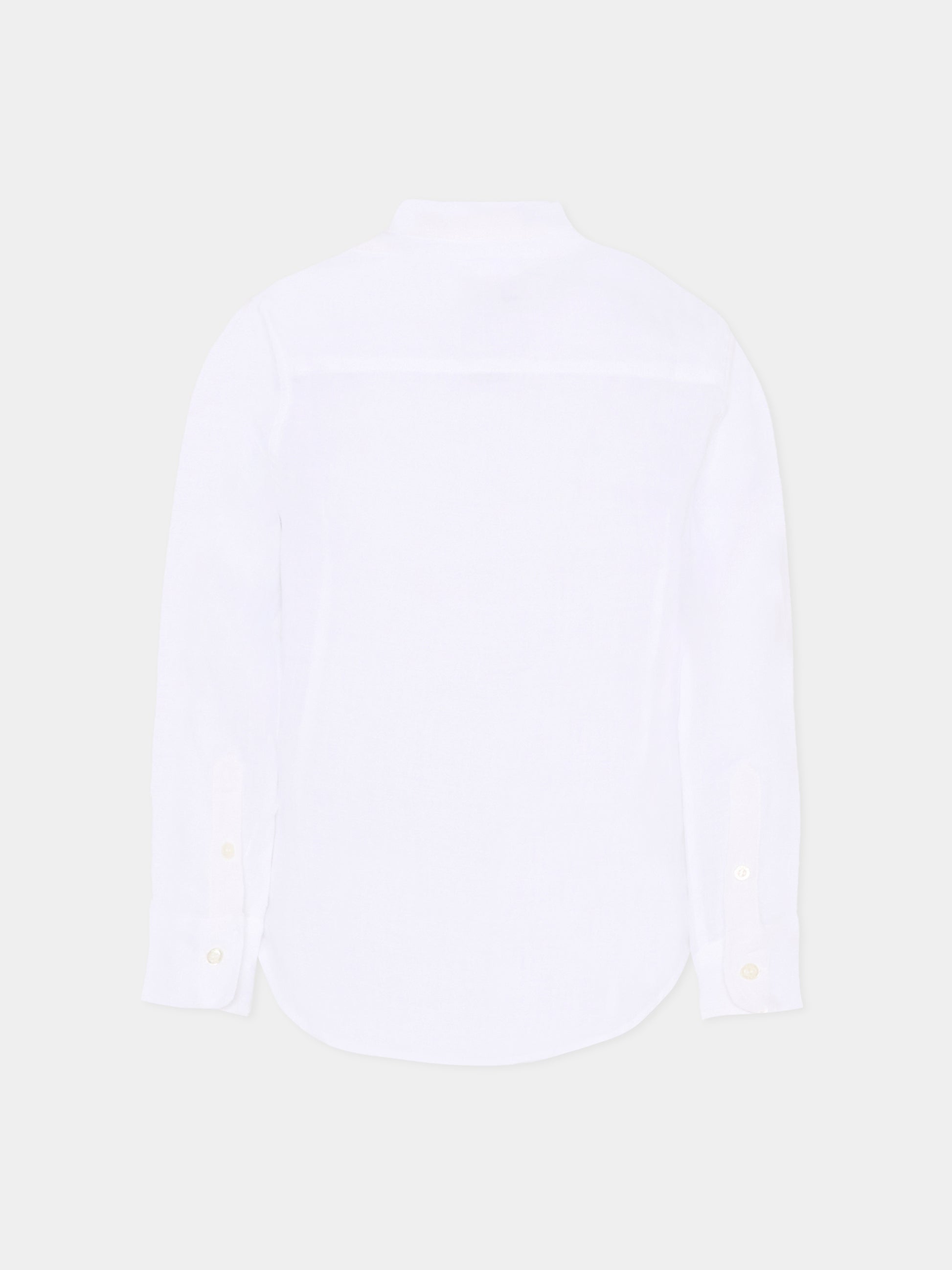 Camicia bianca per bambino con logo bianco ricamato,Fay Kids,FS5P90 I0068 100