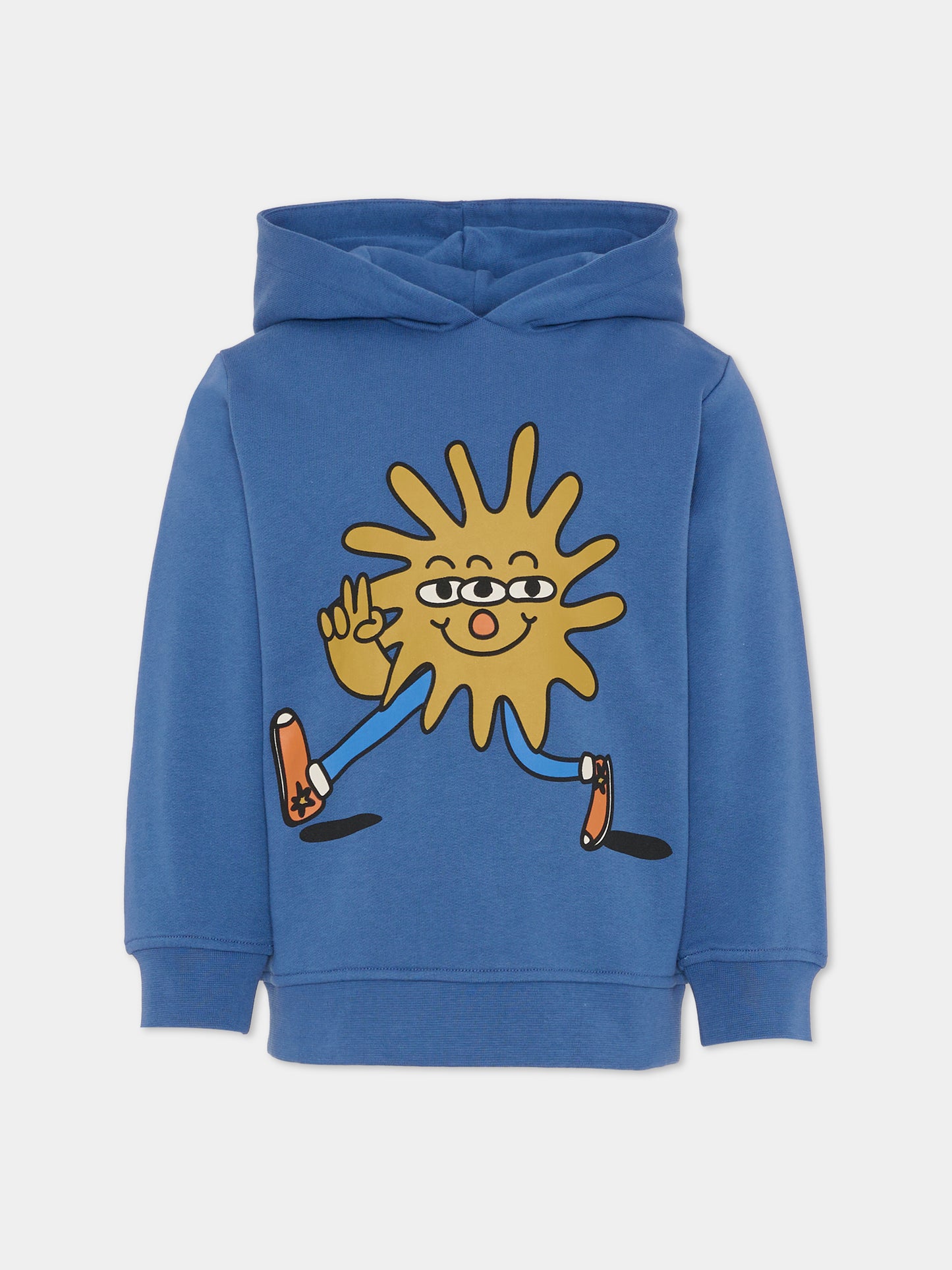 Felpa blu per bambino con sole,Stella Mccartney Kids,TV4P70 Z0453 624