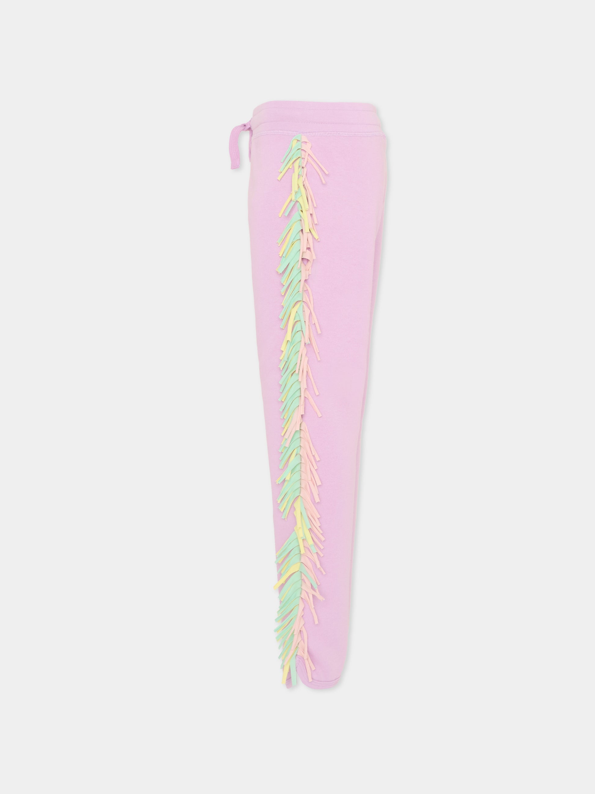 Pantaloni lilla con frange per bambina,Stella Mccartney Kids,TT6A90 Z0447 516
