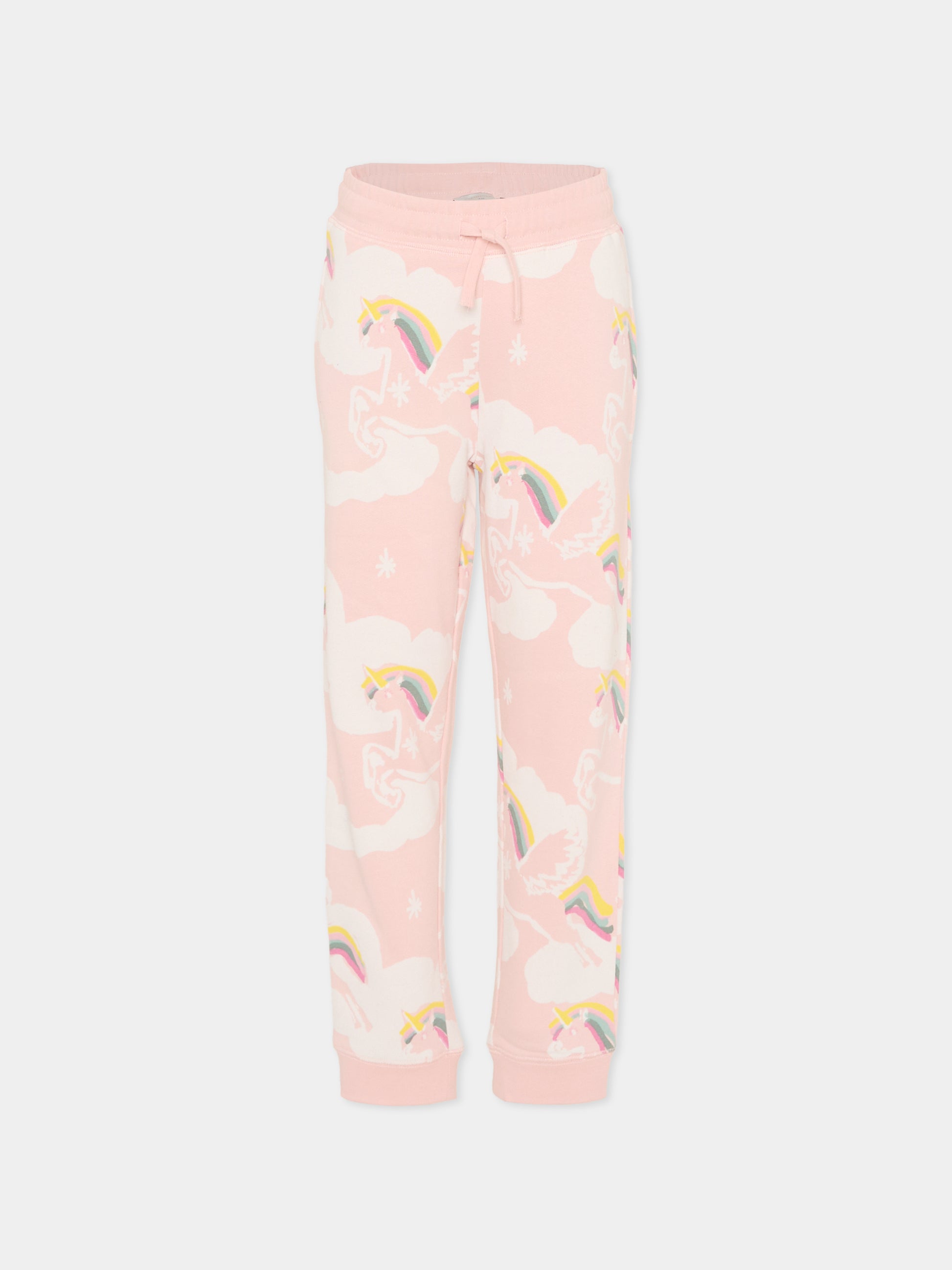 Pantaloni rosa per bambina con unicorni,Stella Mccartney Kids,TT6D80 Z1347 505MC
