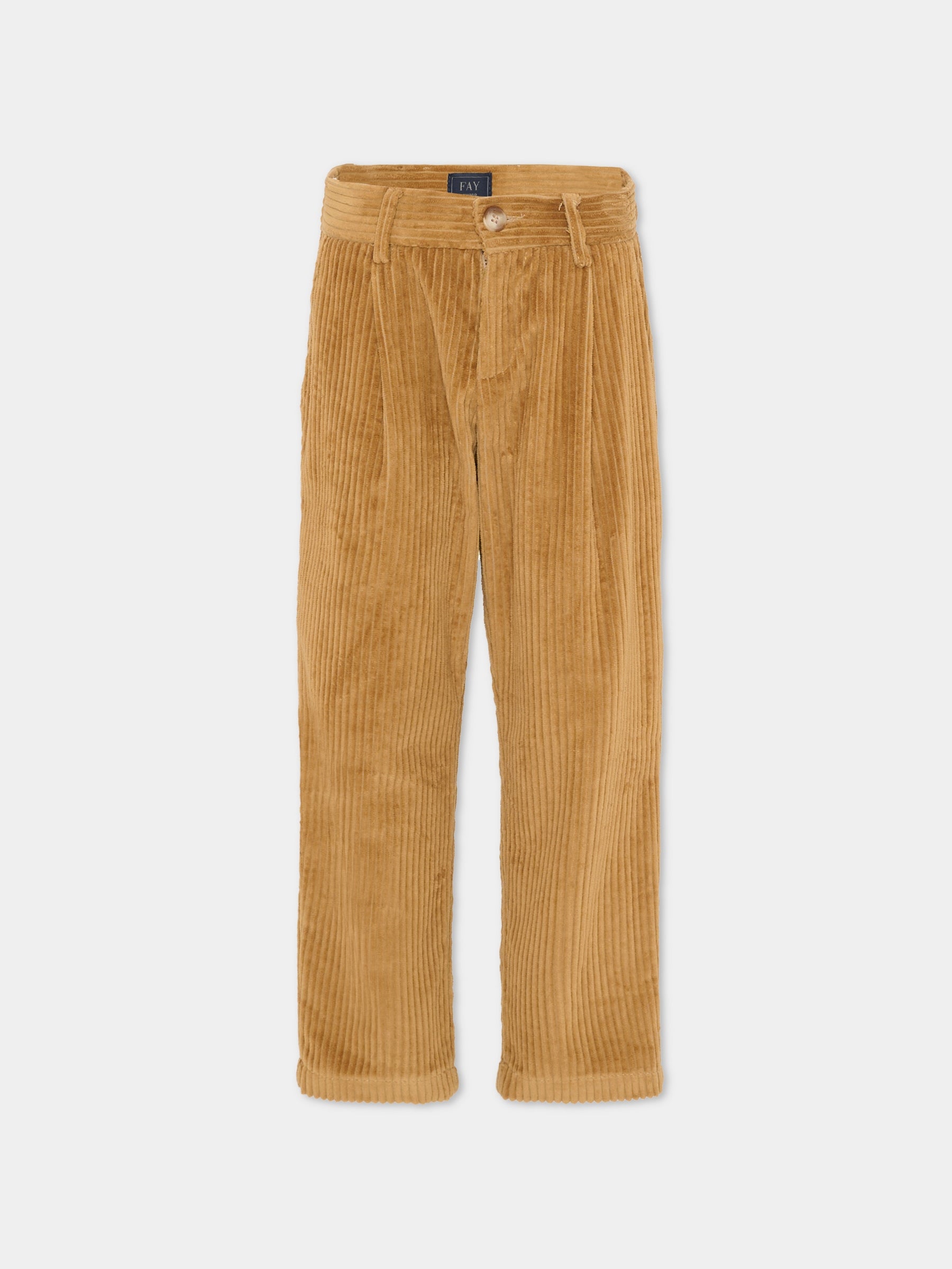 Pantaloni beige per bambino con logo,Fay Kids,5R6O40 V0069 121