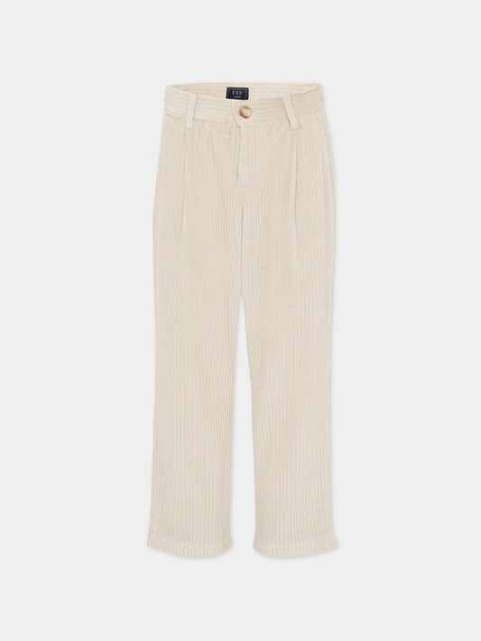 Pantaloni grigi per bambino con logo,Fay Kids,5R6O40 V0069 900