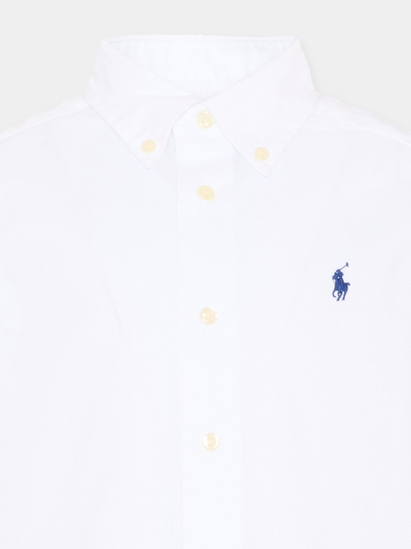 Camicia bianca per bambino con Pony,Ralph Lauren Kids,952199001