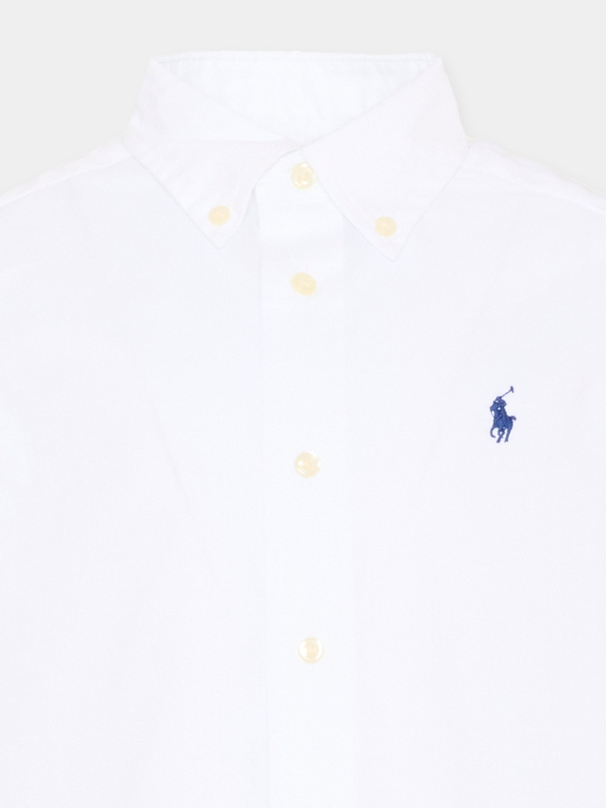 Camicia bianca per bambino con Pony,Ralph Lauren Kids,952199001