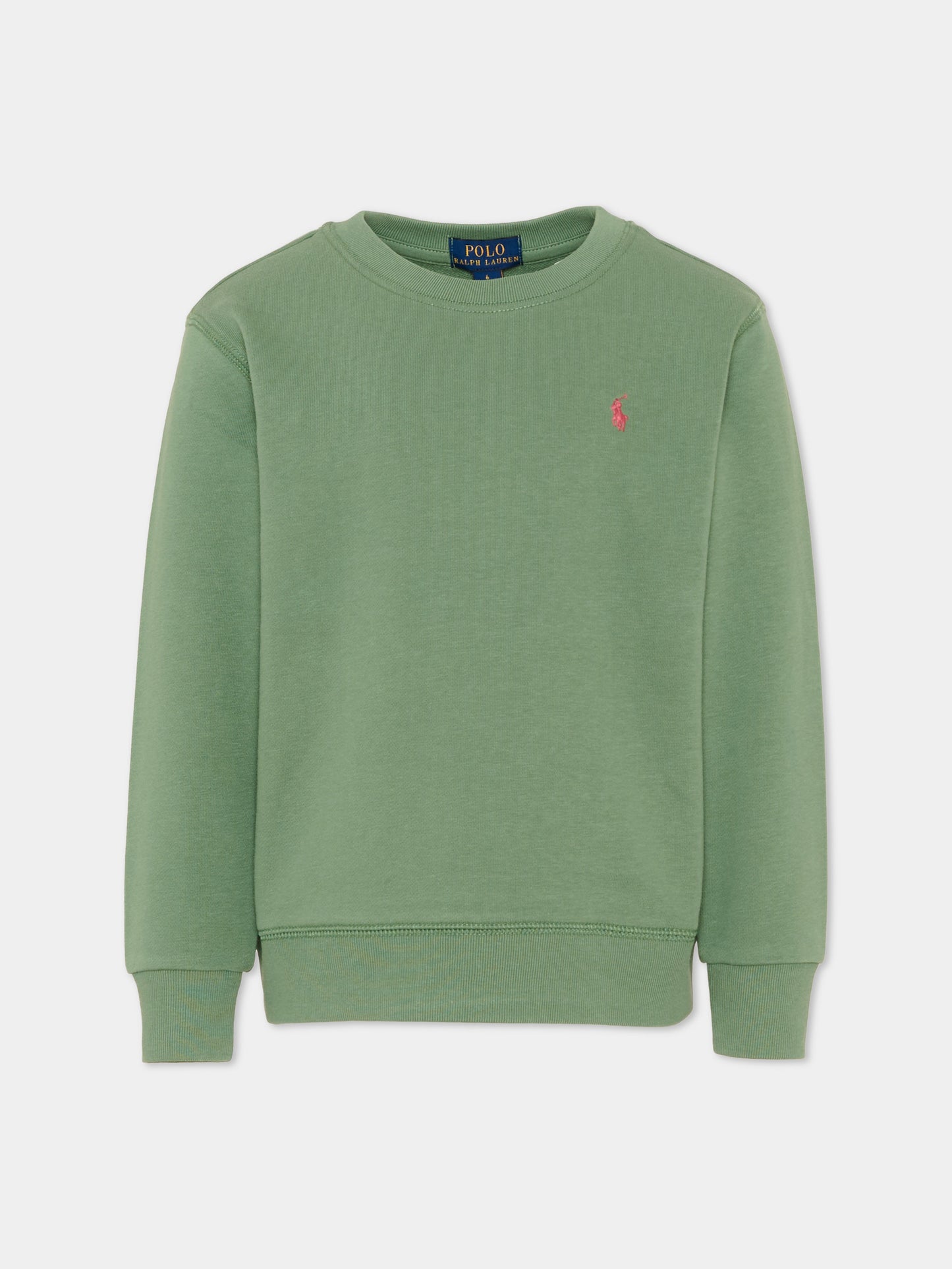 Felpa verde per bambino con logo,Ralph Lauren Kids,971277500
