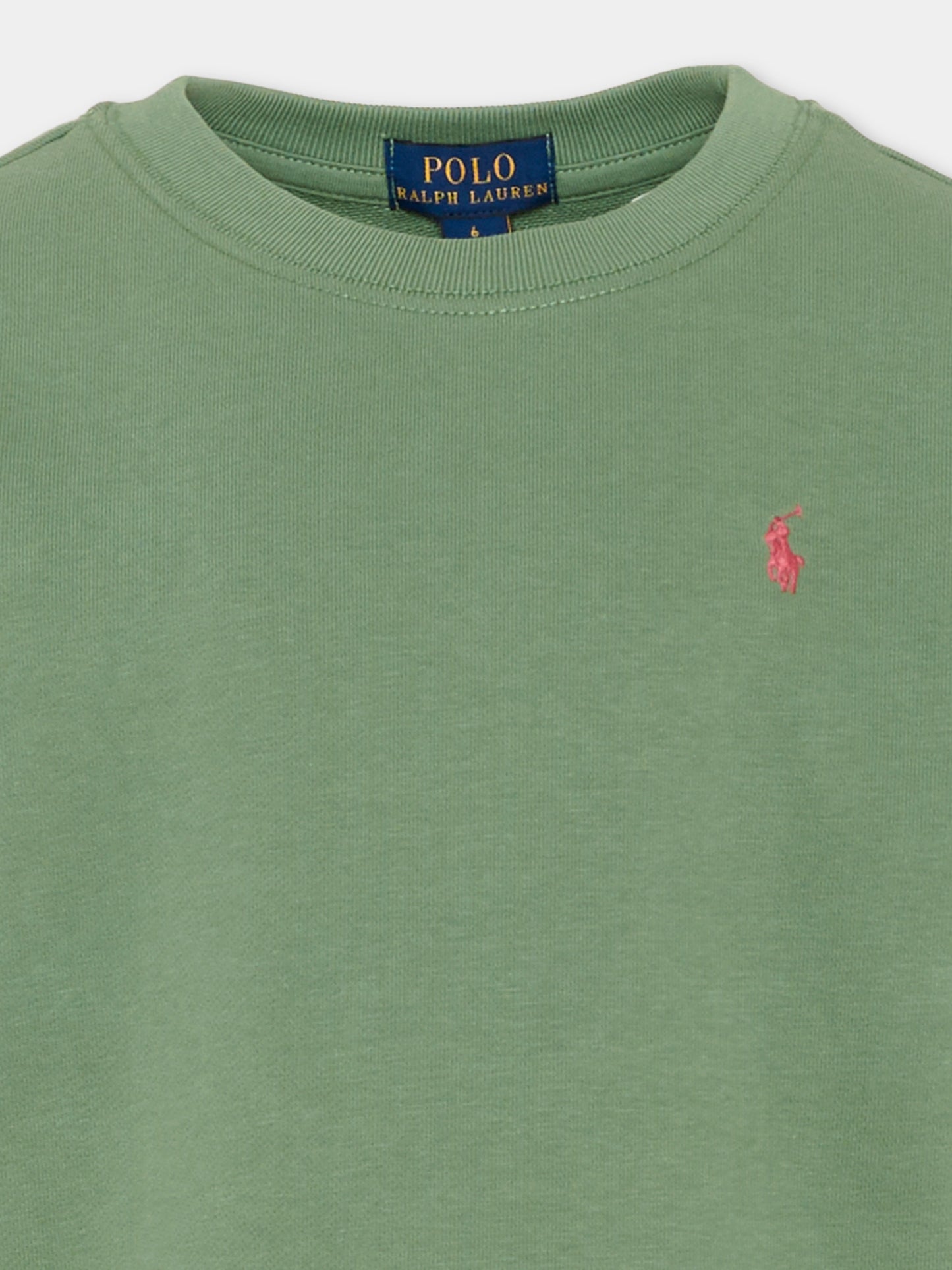 Felpa verde per bambino con logo,Ralph Lauren Kids,971277500