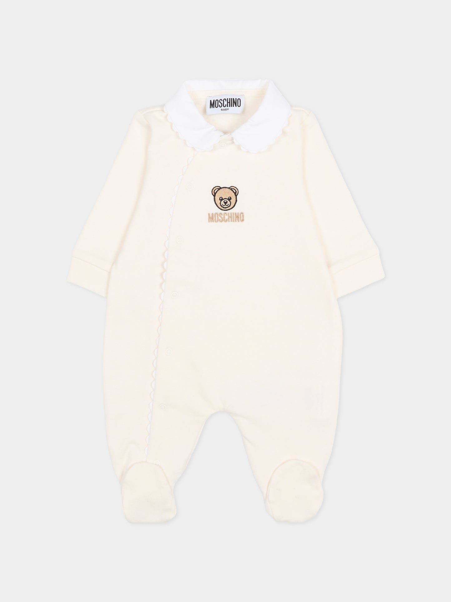 Tutina avorio per neonati con Teddy Bear,Moschino Kids,MUY08N LCA60 10063