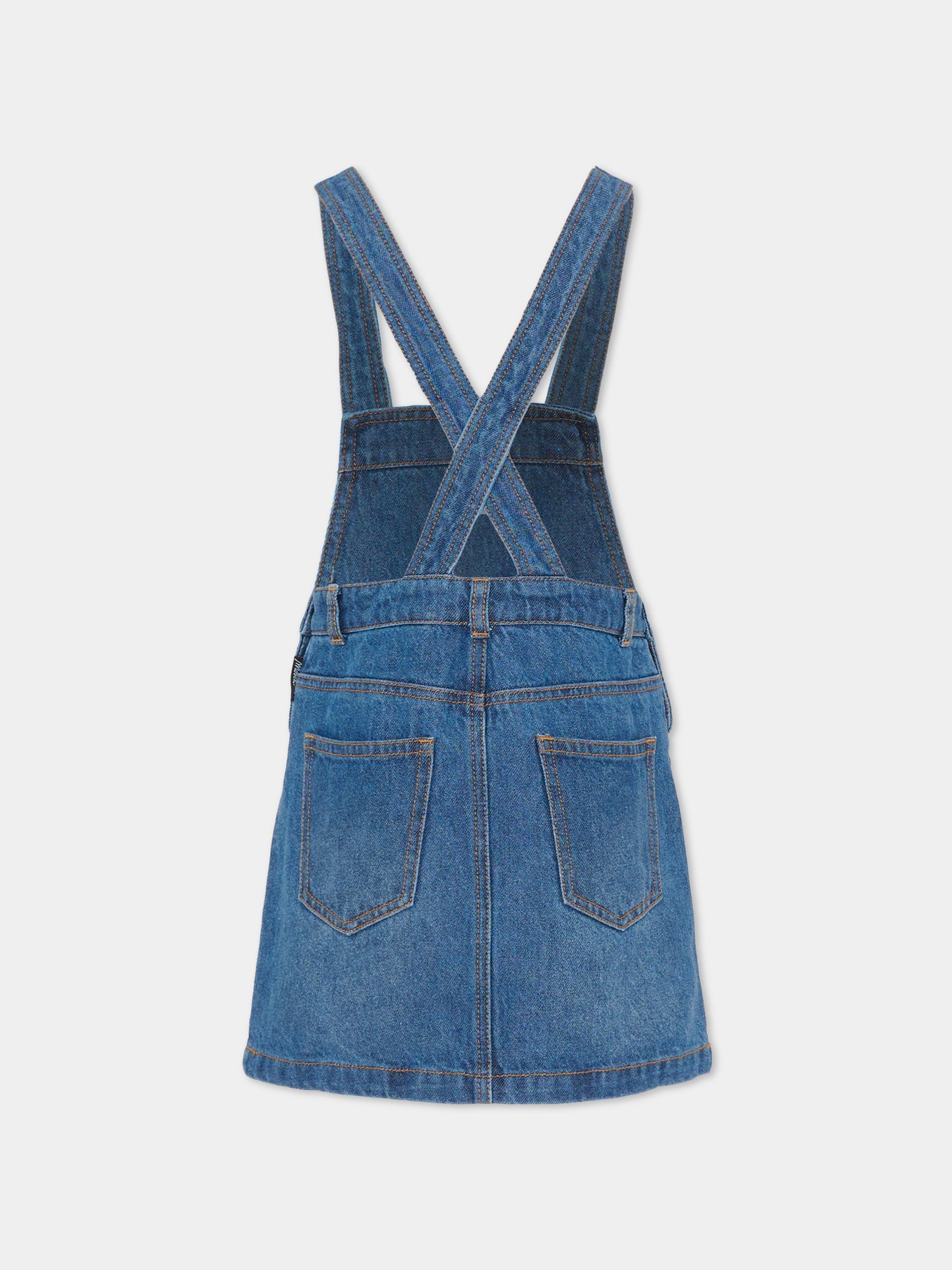 Salopette denim per bambina con Teddy Bear,Moschino Kids,HDJ03V L0E29 40139