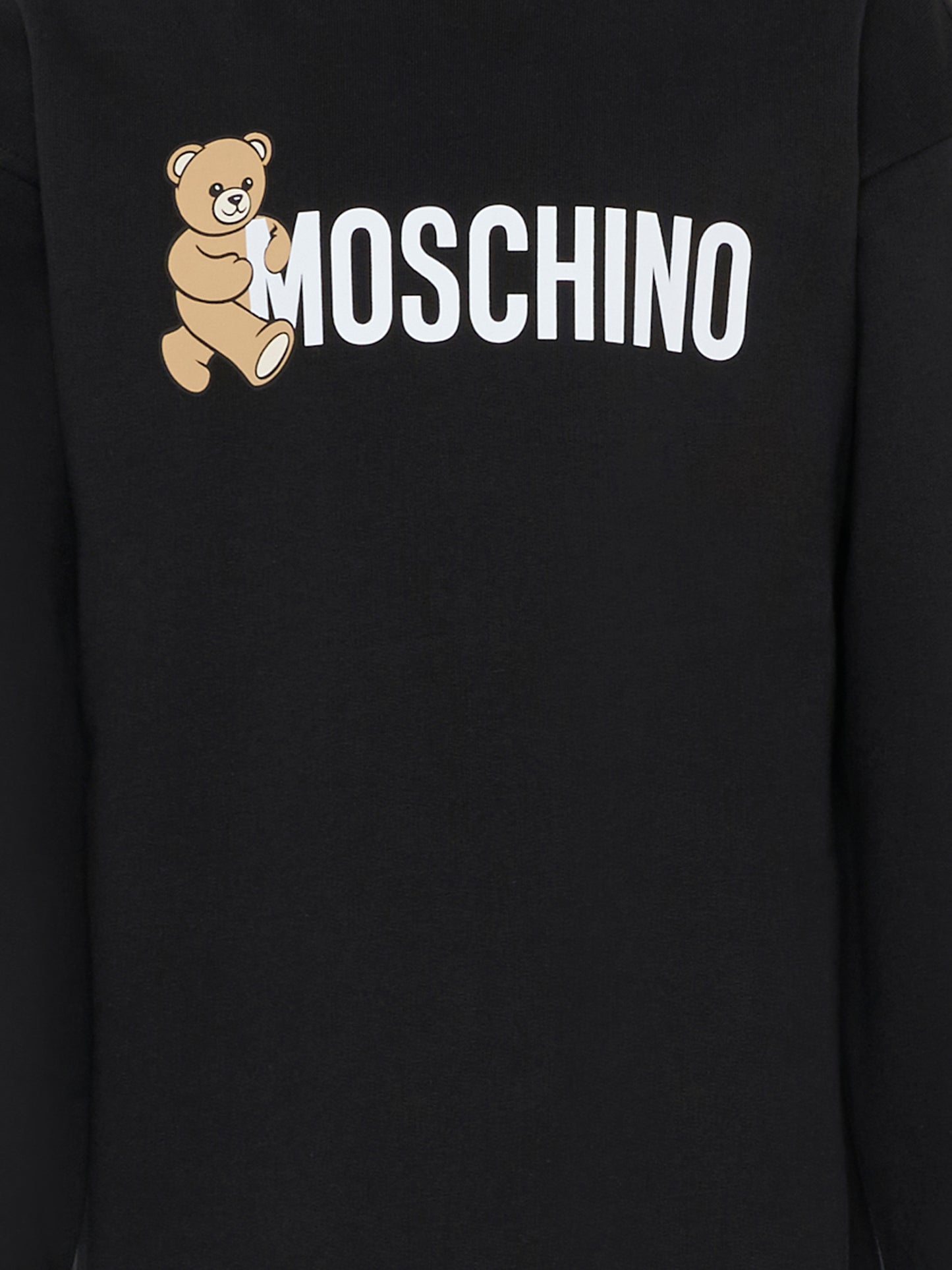 Vestito nero per bambina con Teddy Bear,Moschino Kids,HDV0GY LCA83 60100